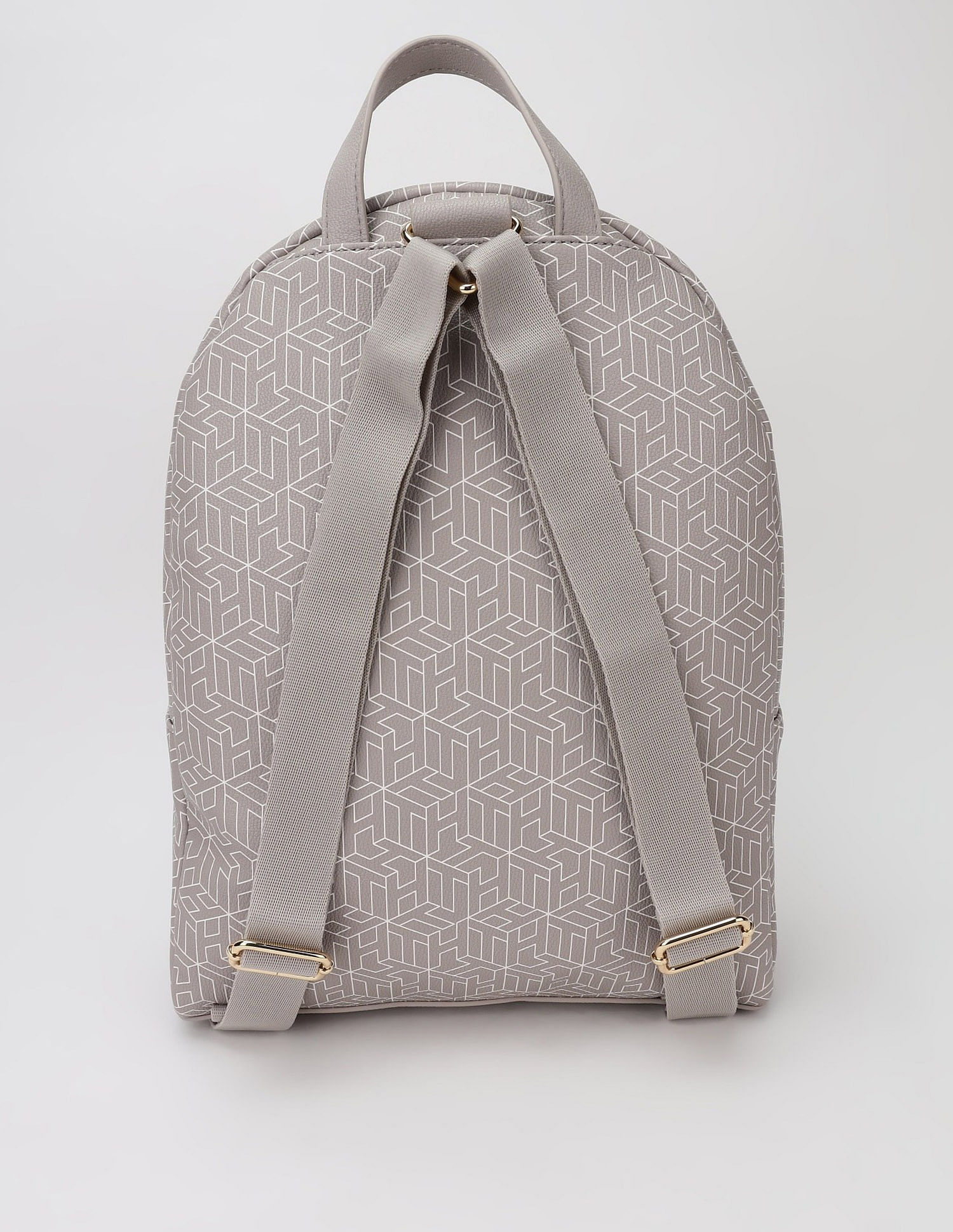 Tommy Hilfiger Logo Brown Pu Backpack