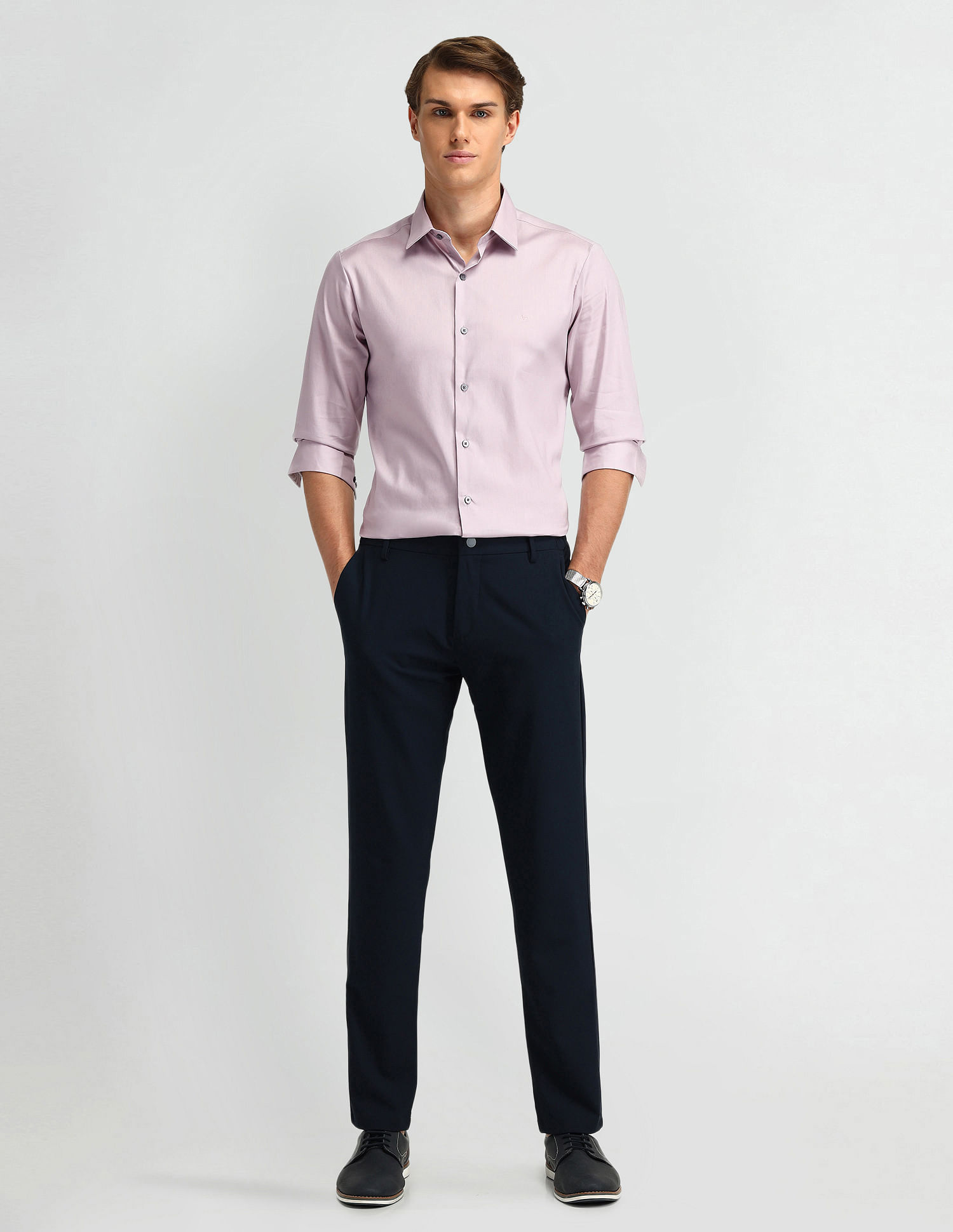 Arrow Newyork Brooklyn Ultra Slim Fit Solid Shirt
