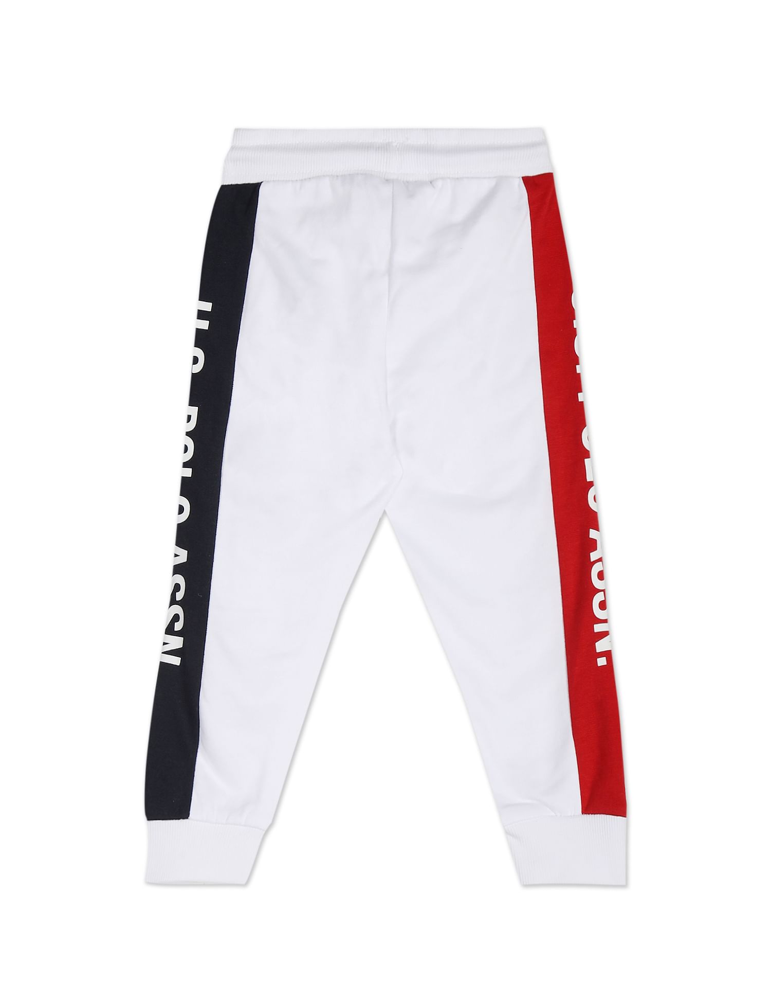 U.S. Polo Assn. Kids Brand Tape Panelled Cotton Track Pants