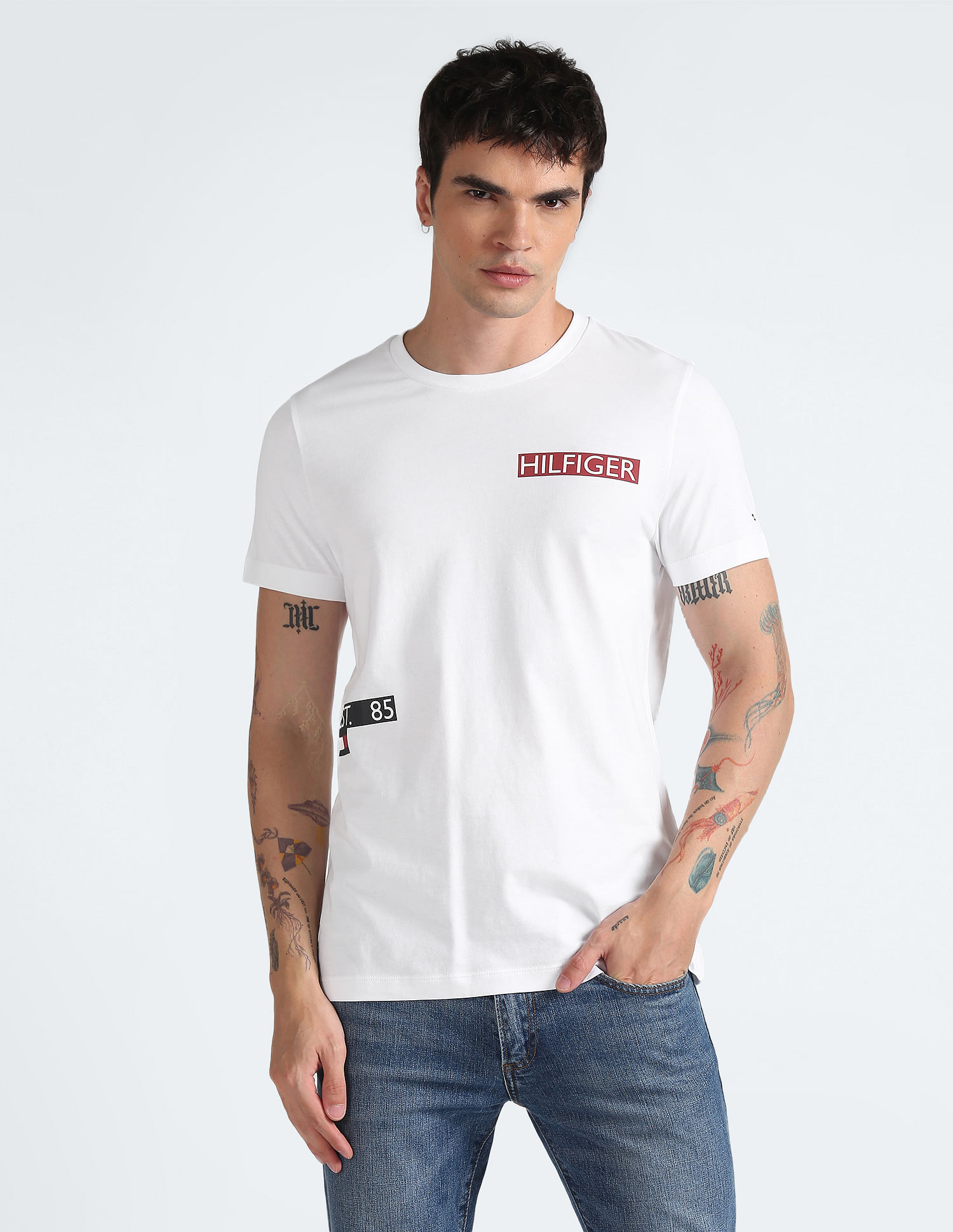Tommy Hilfiger Rectangle Space Brand Print T-Shirt