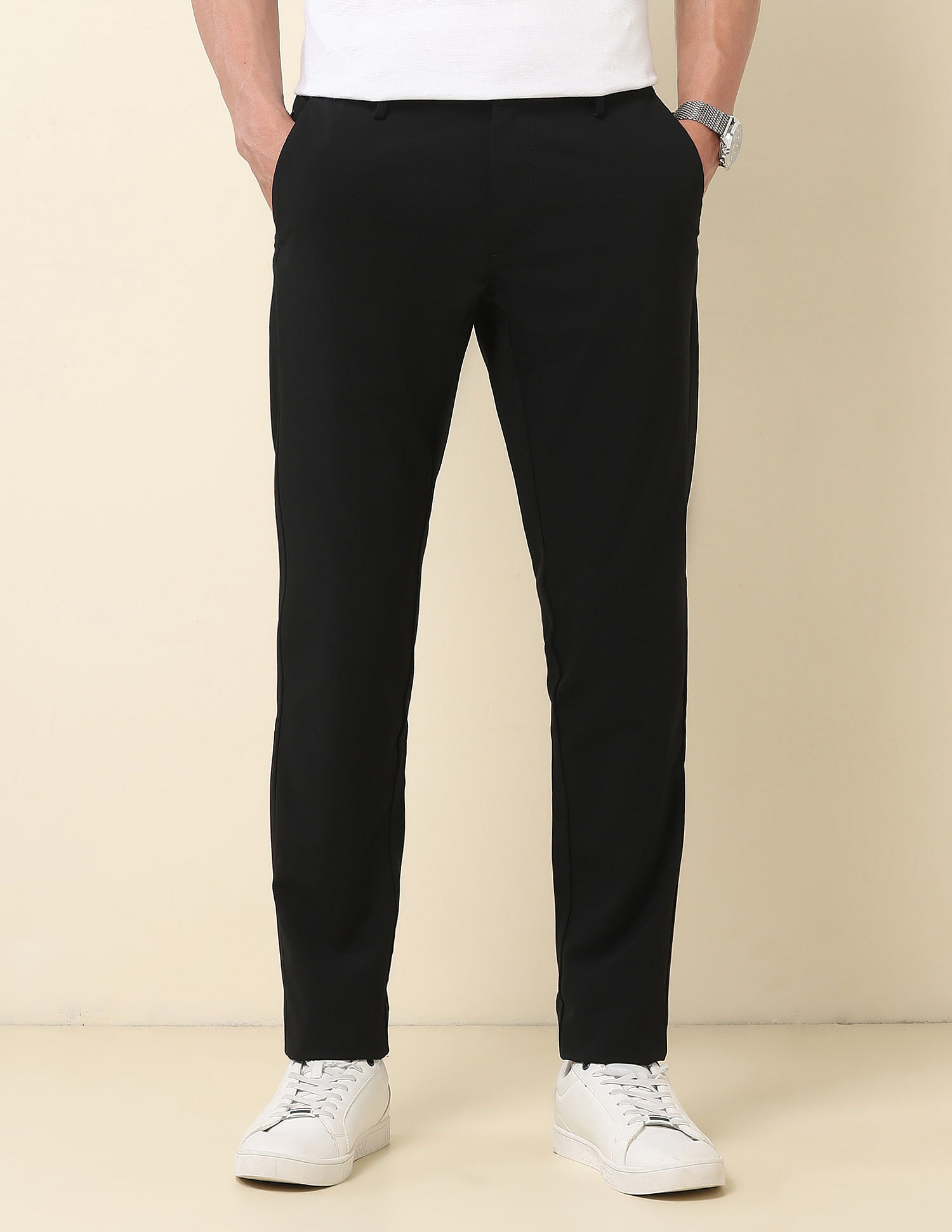 U.S. Polo Assn. Austin Slim Fit Solid Trousers