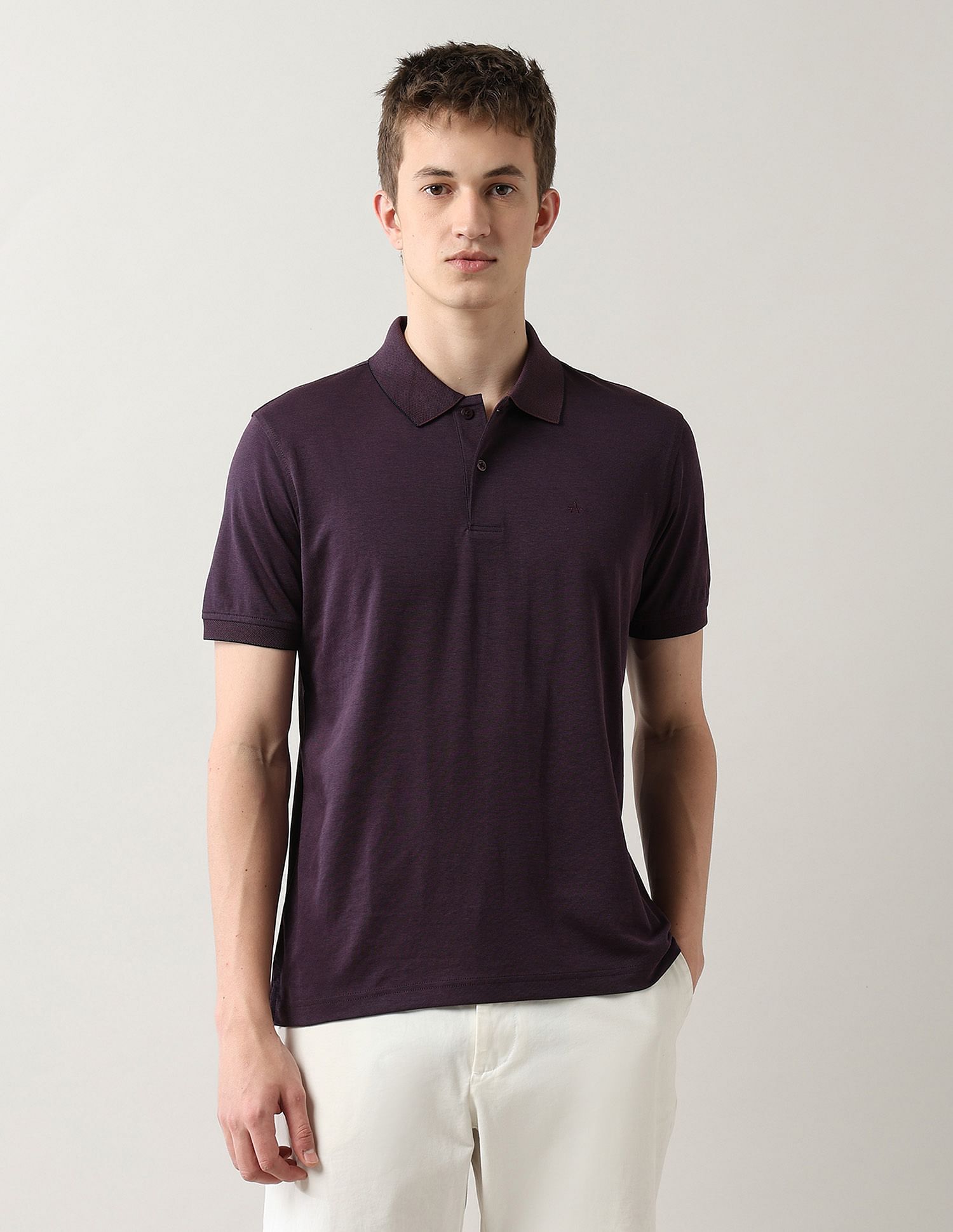 Arrow Textured Regular Fit Polo Shirt