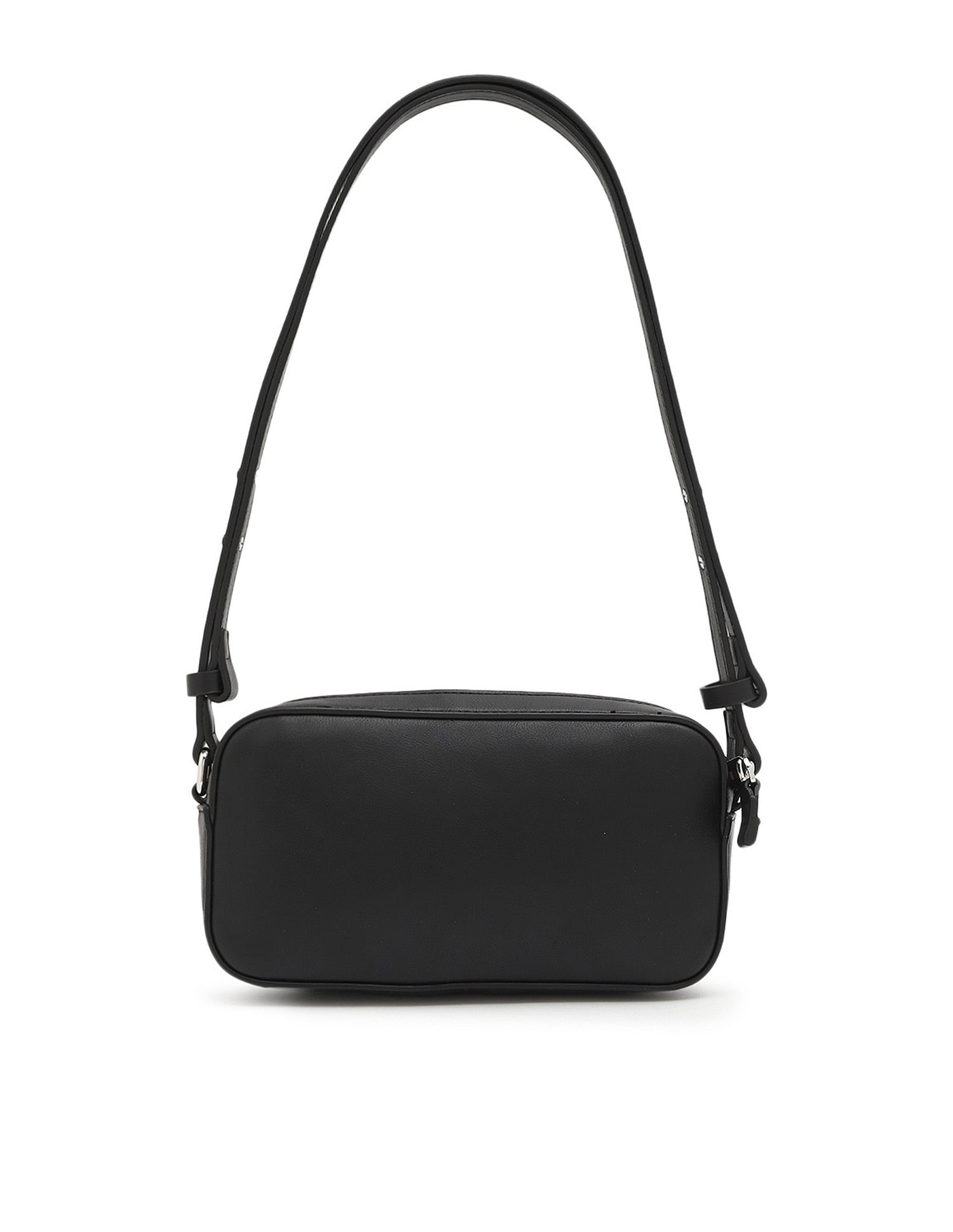 Tommy Hilfiger Solid Black Pu Sling Bag