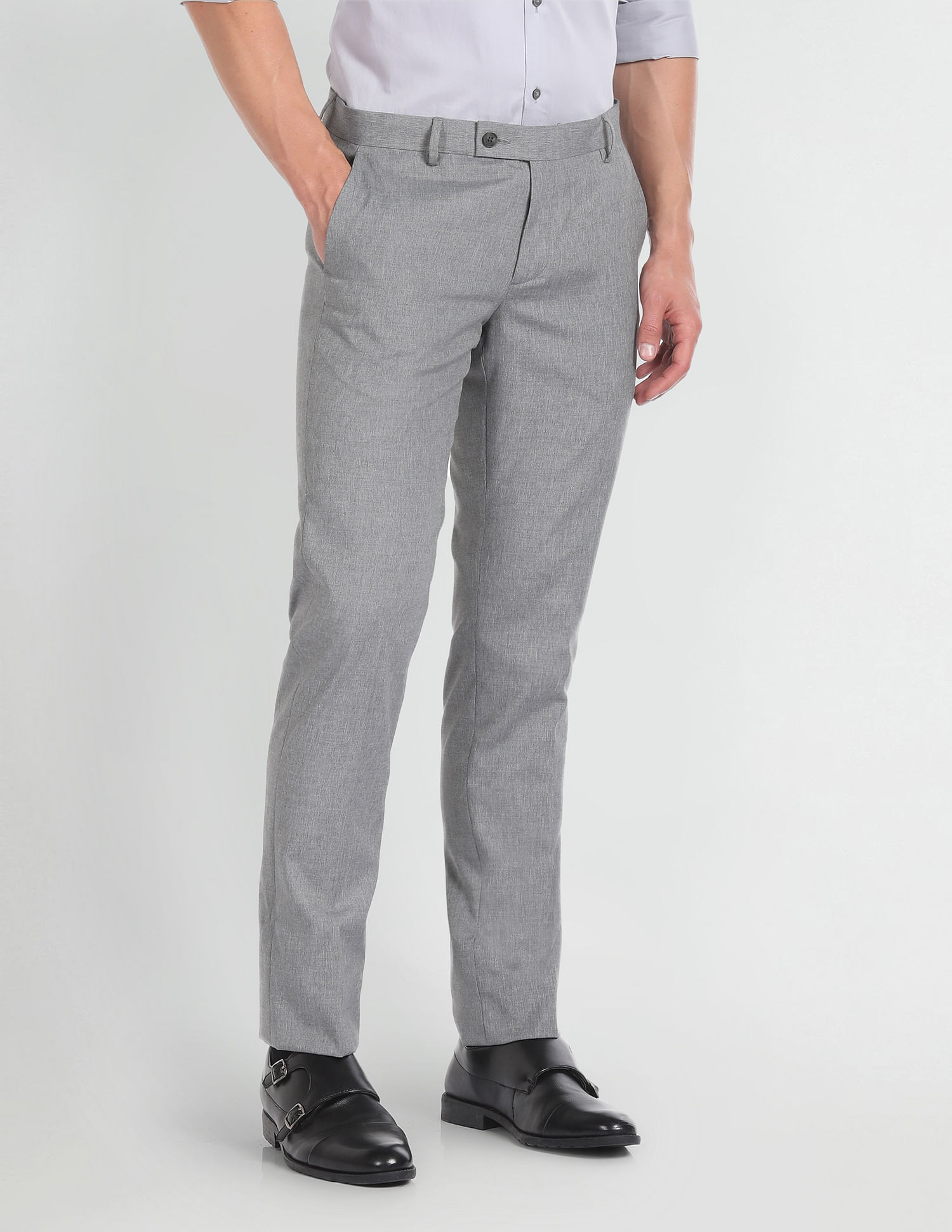 Arrow Mid Rise Heathered Trousers
