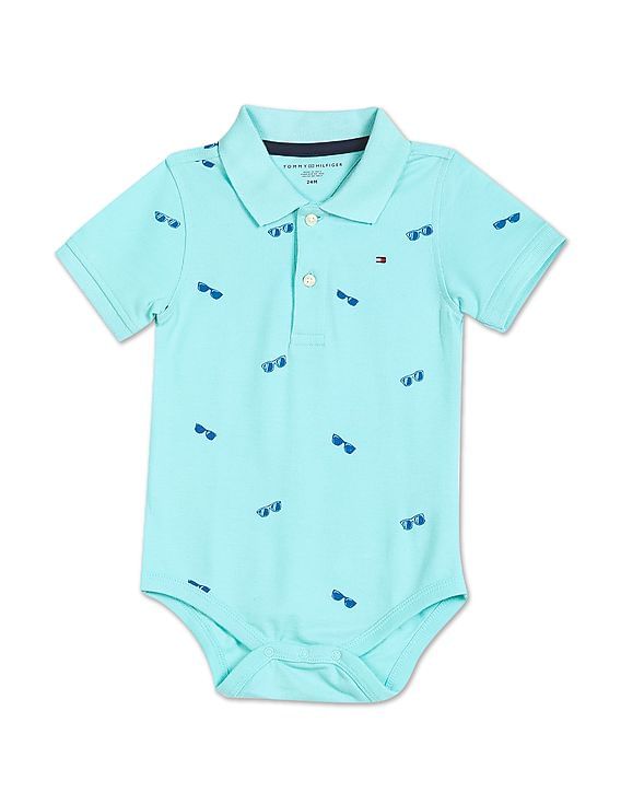 Buy Tommy Hilfiger Kids Boys Aqua Short Sleeve Graphic Print