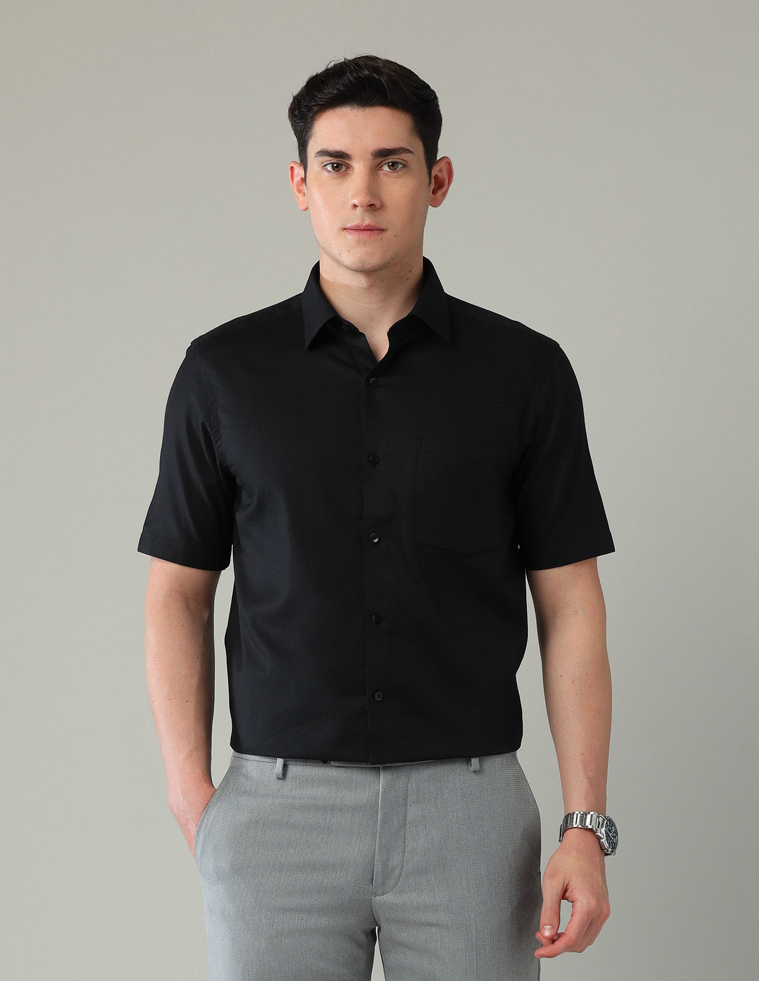 Arrow Iconic Textured Pattern Liberty classic Fit Shirt