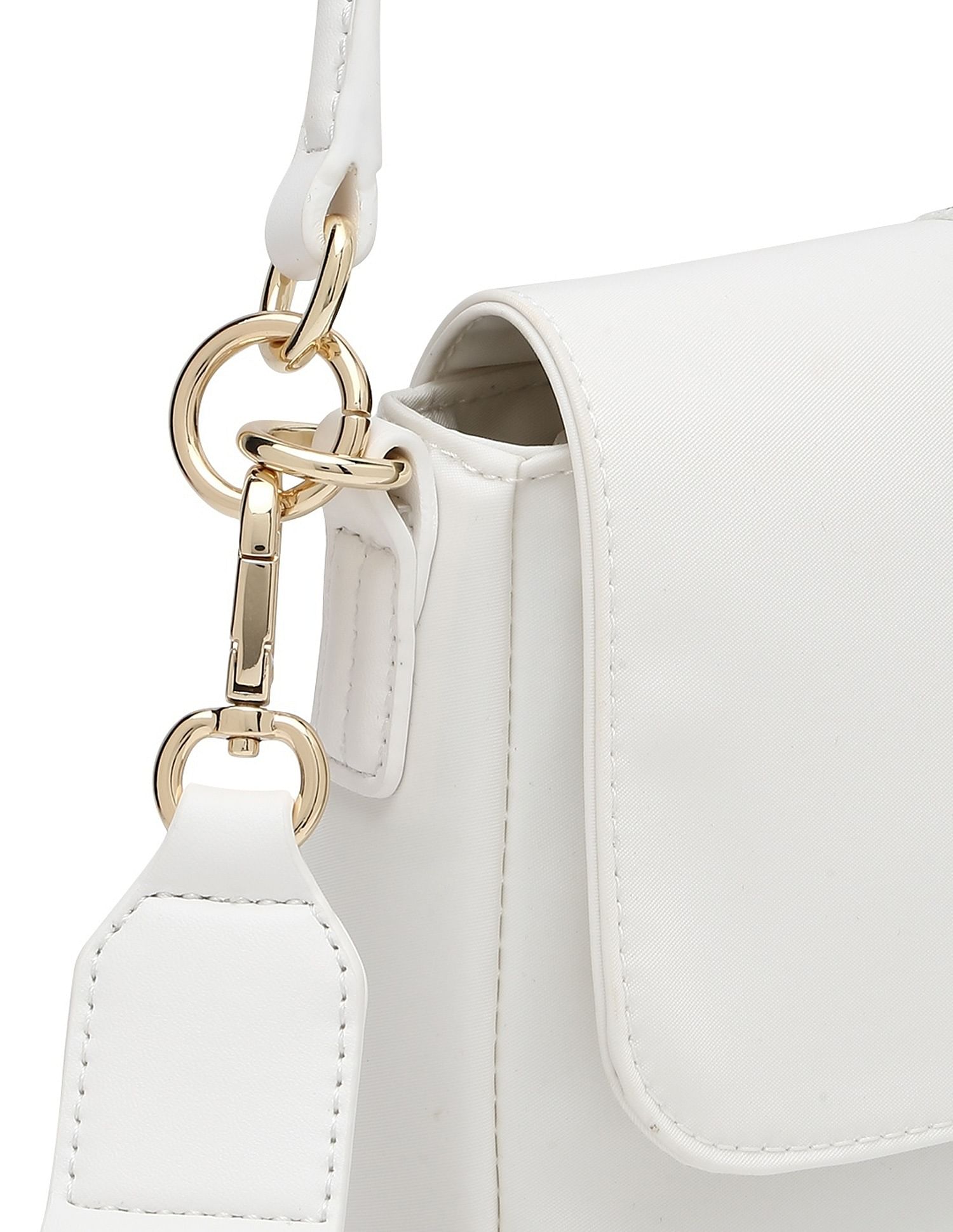 Tommy Hilfiger Solid White Nylon Sling Bag