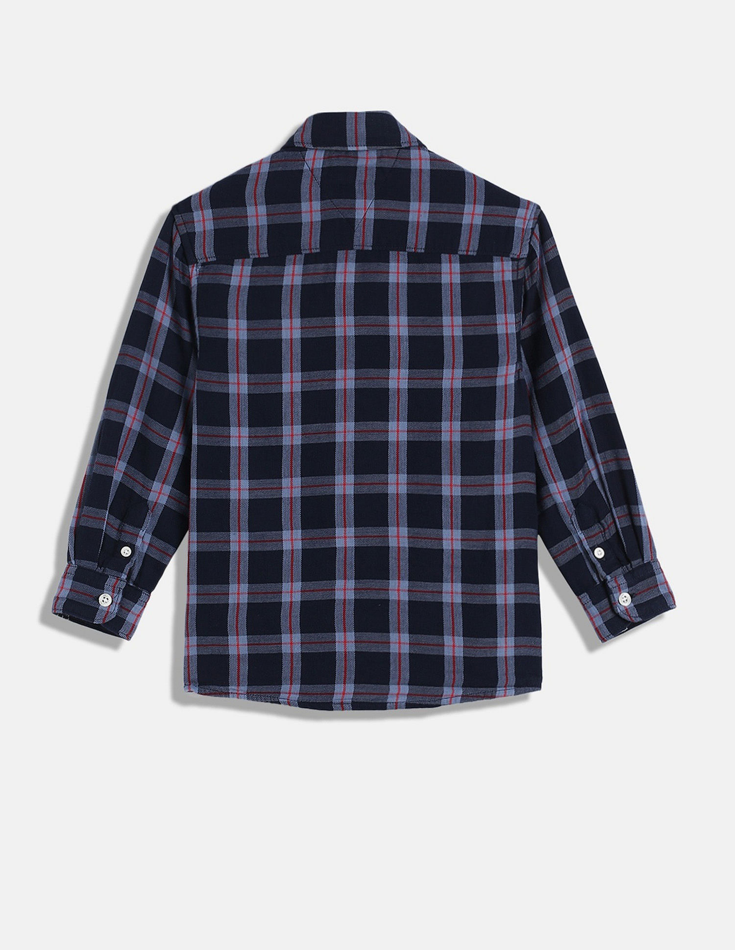 Tommy Hilfiger Kids Boys Checks Regular-Fit Cotton Shirt