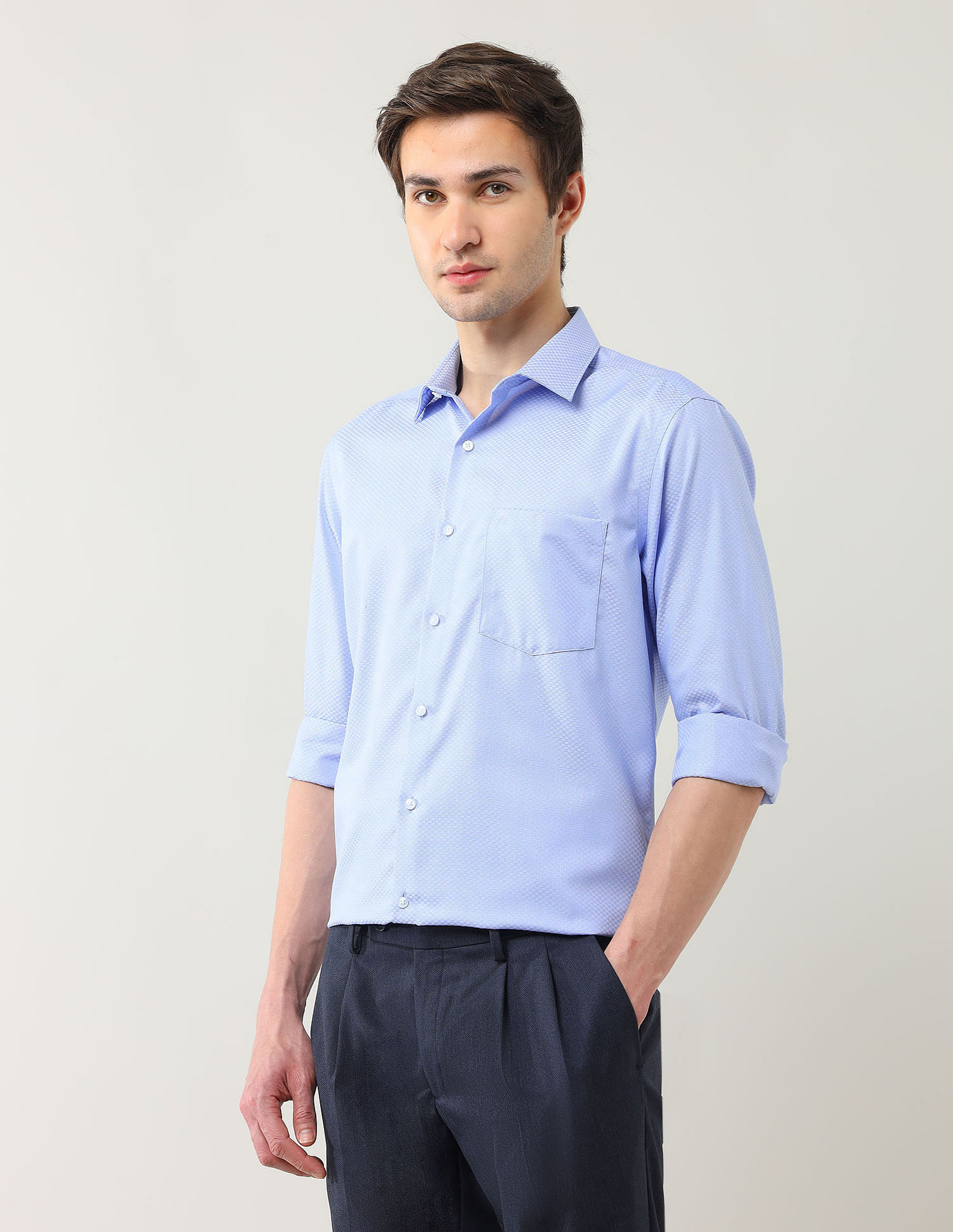 Arrow Liberty Classic Fit Textured Autopress Shirt