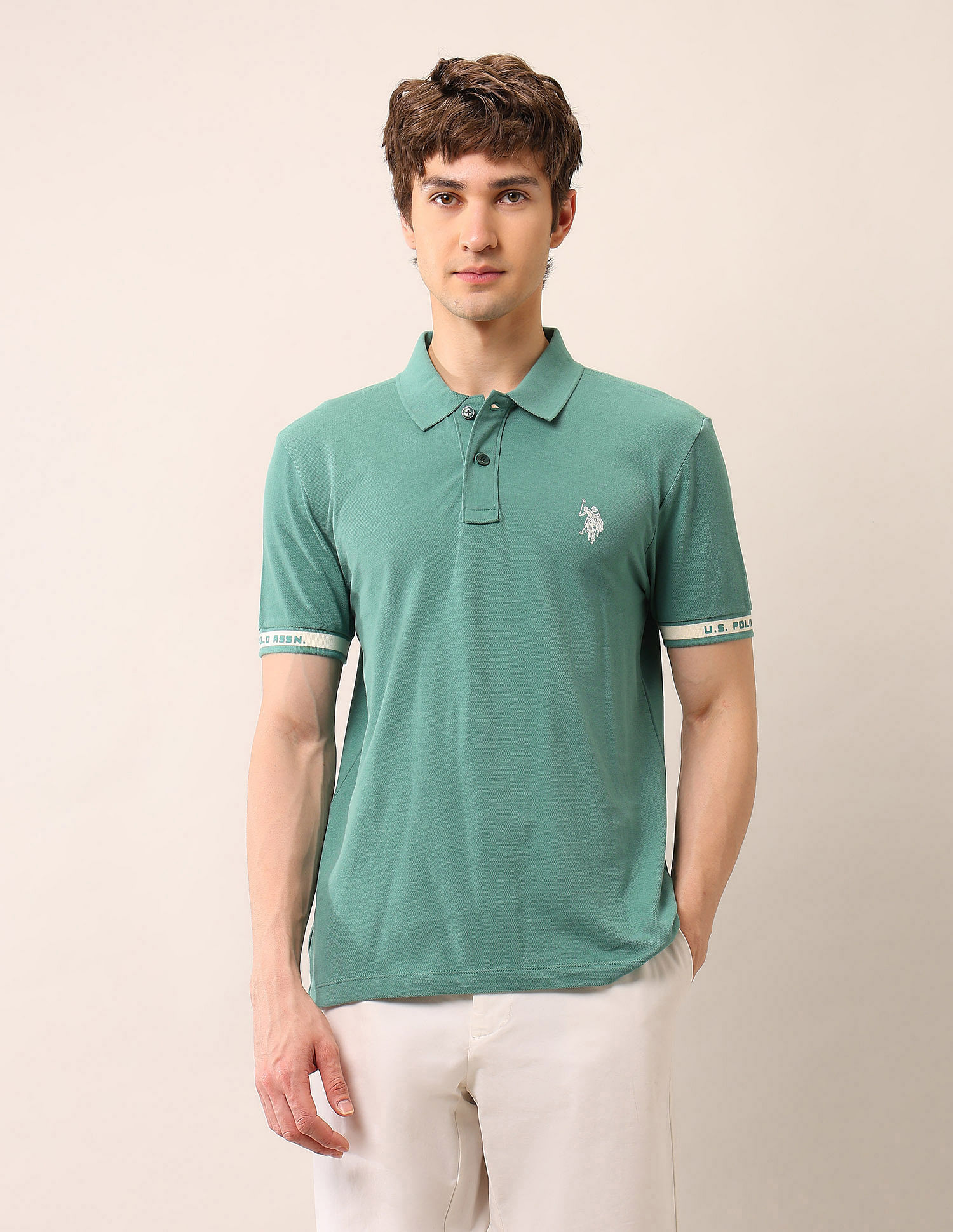 U.S. Polo Assn. Denim Co. Solid Muscle Fit Polo Shirt