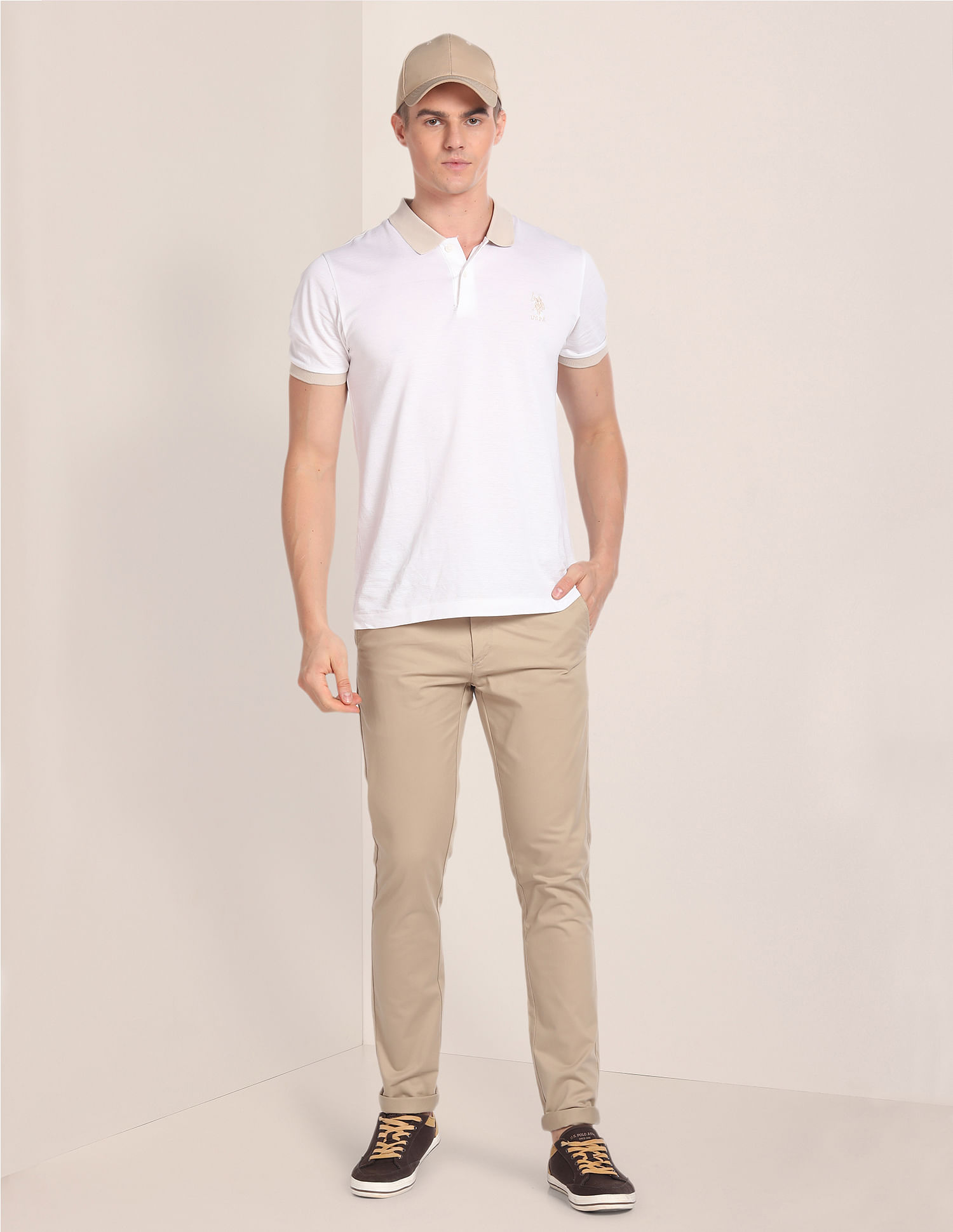 U.S. Polo Assn. Mid Rise Solid Trousers