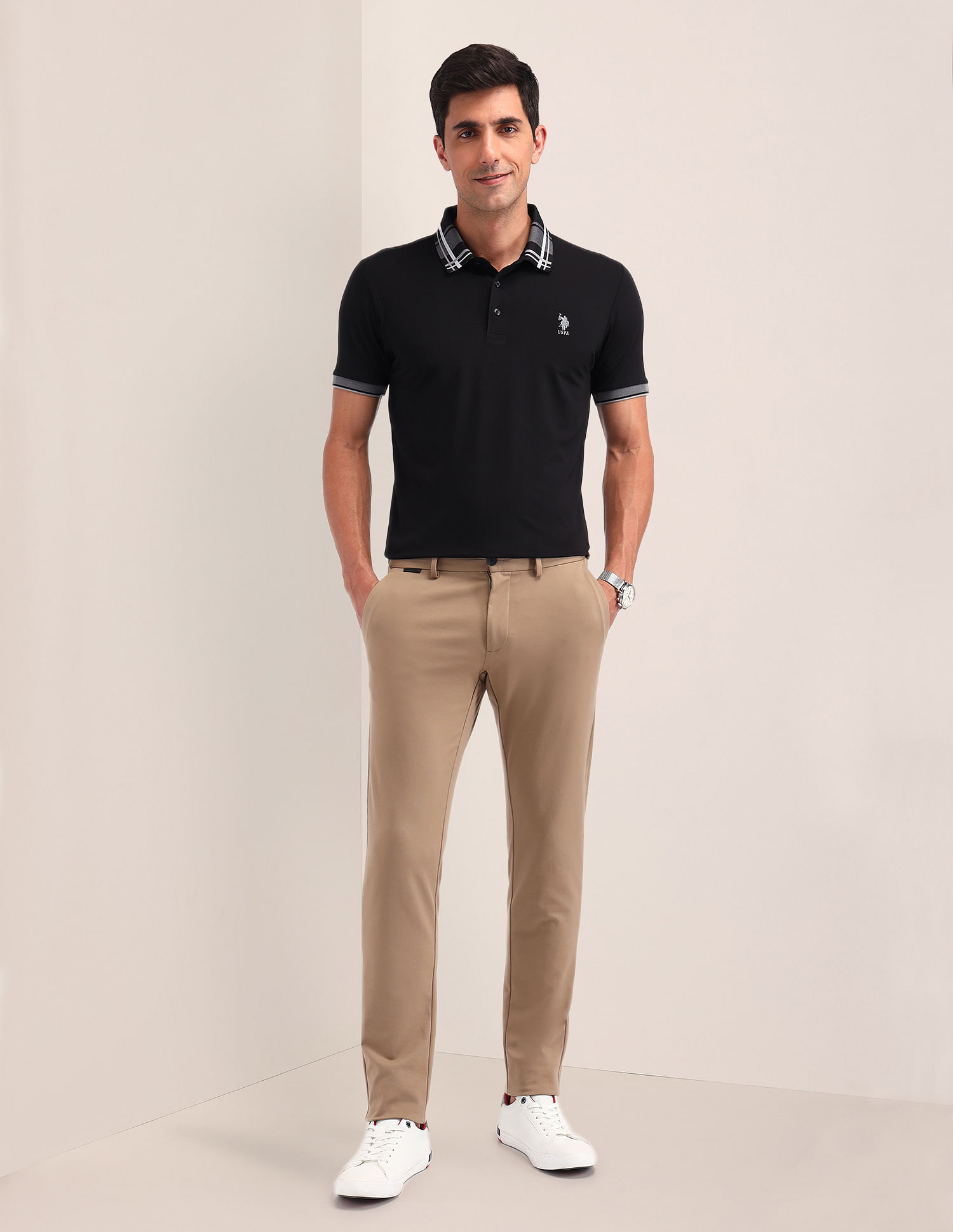 U.S. Polo Assn. Solid Slim Fit Polo Shirt