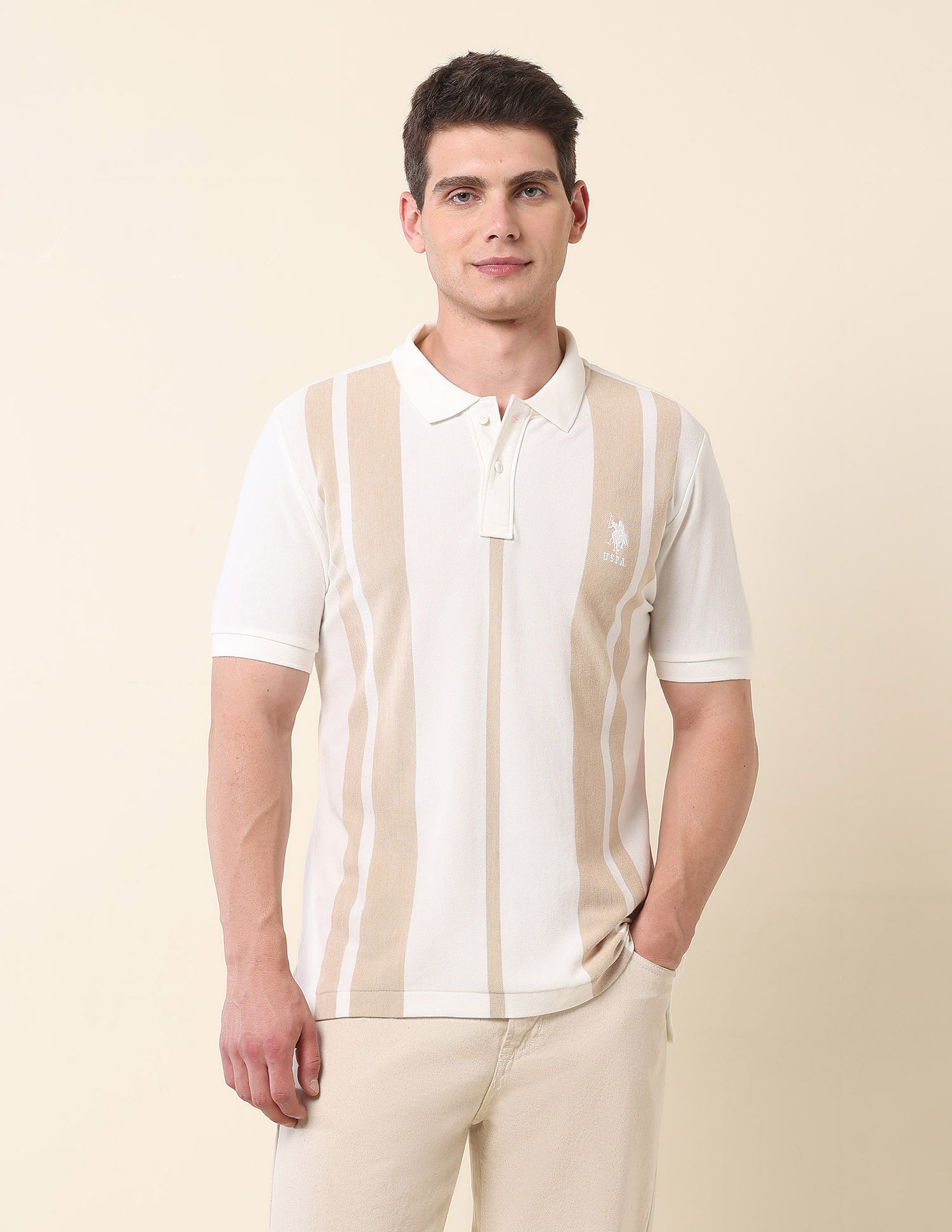 U.S. Polo Assn. Vertical Striped Classic Polo Shirt
