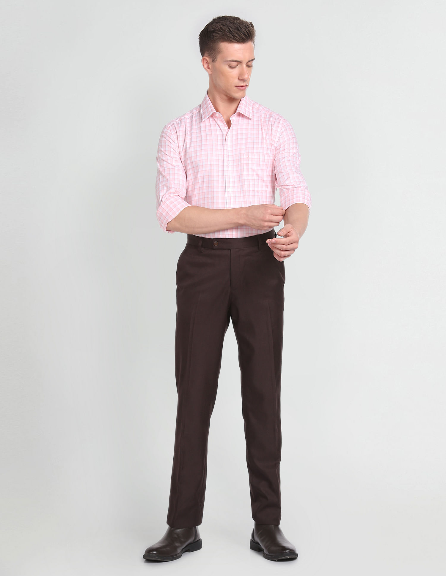 Arrow Dupplin Check Cotton Formal Shirt