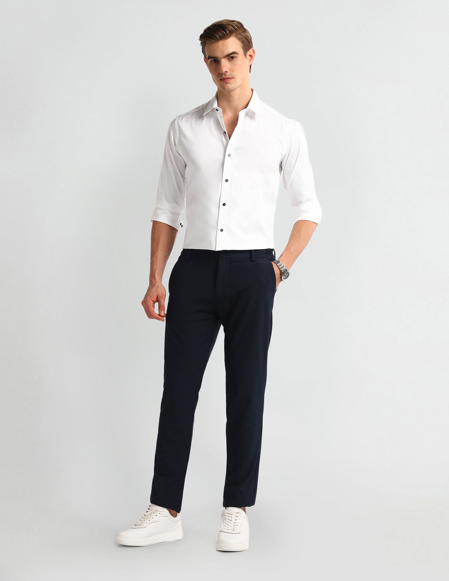 Arrow Newyork Solid Long Sleeve Shirt