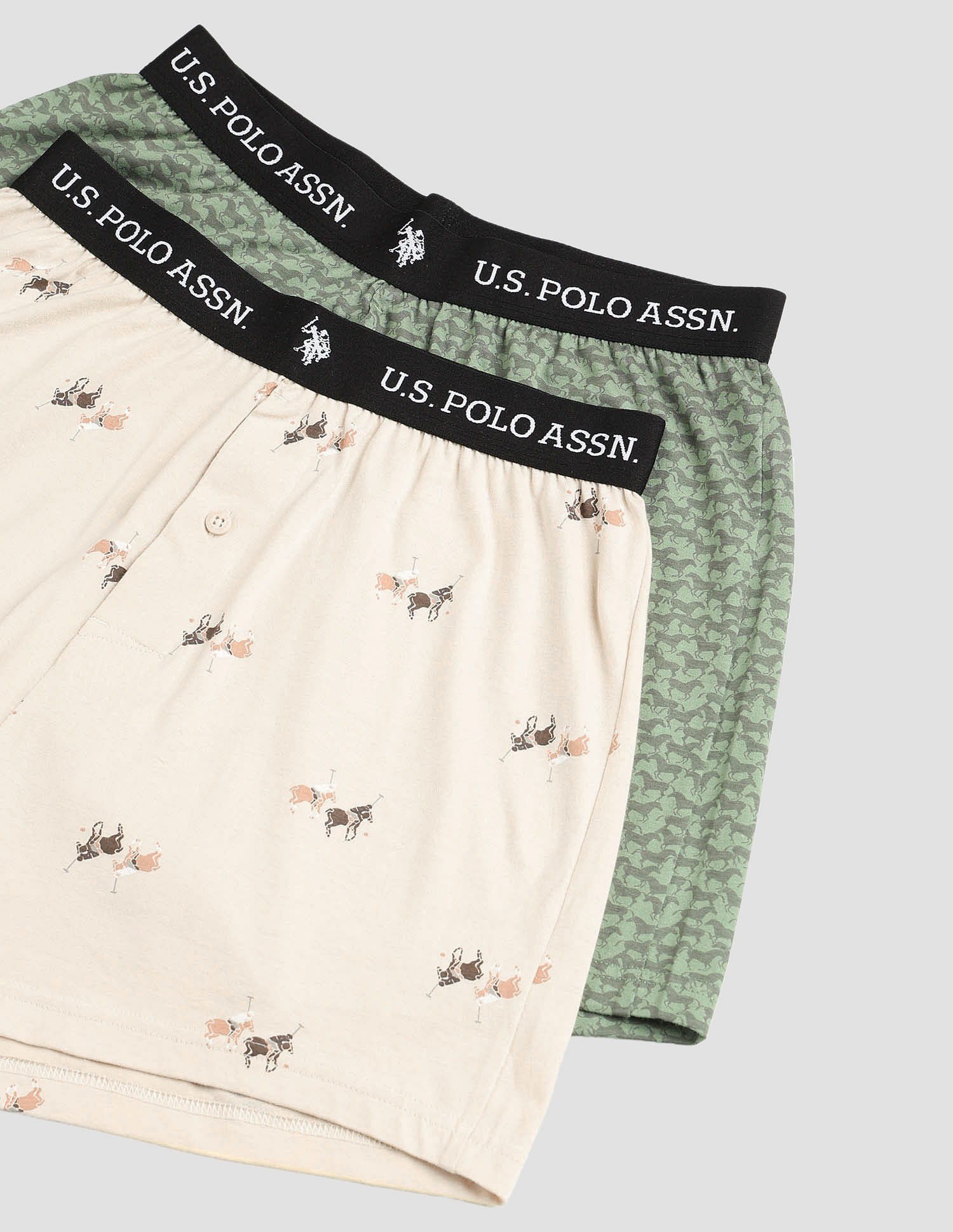 USPA Innerwear Printed Cotton OEX09 Boxers - Pack Of 2