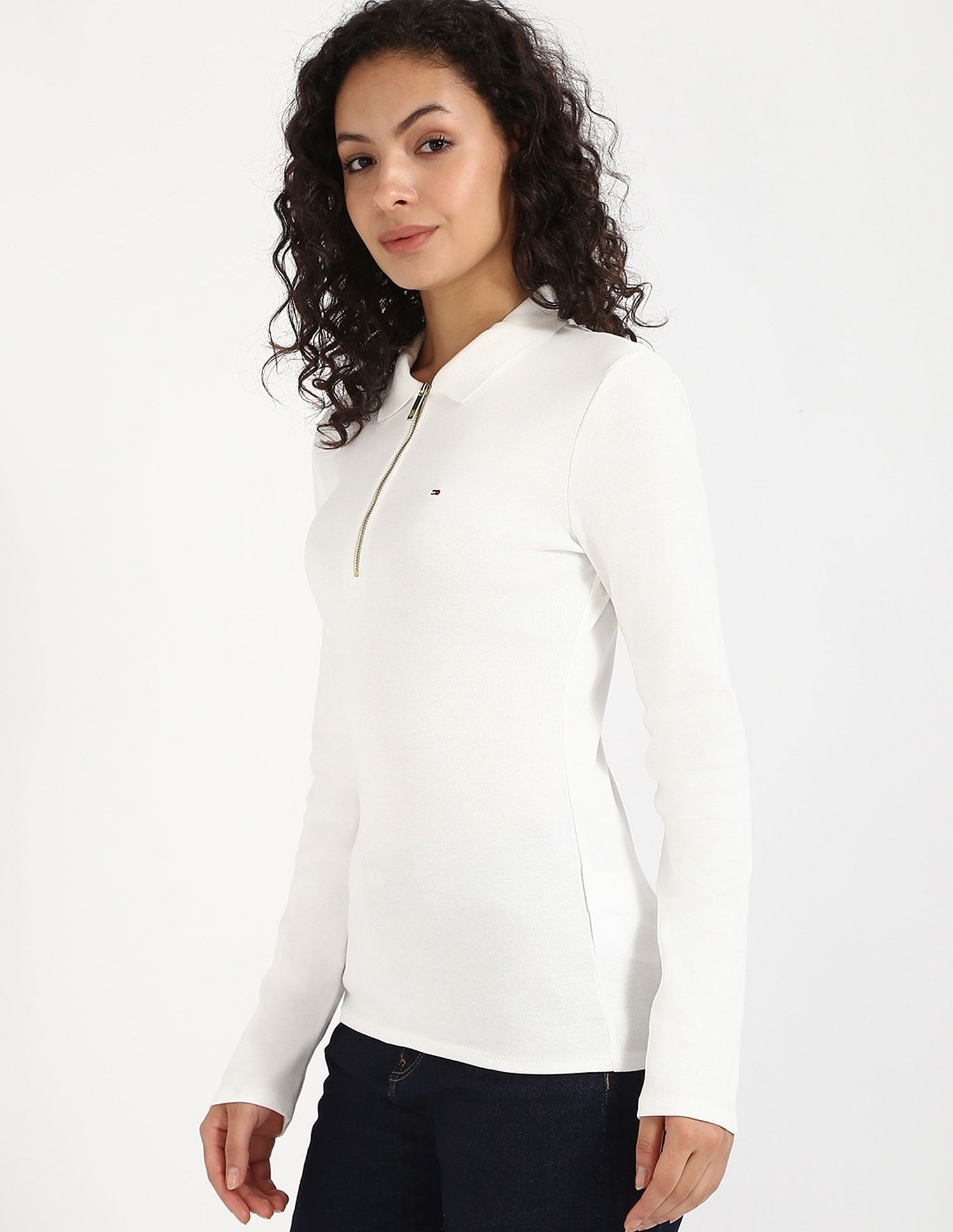 Tommy Hilfiger Solid Slim-Fit Cotton Polo T-Shirt