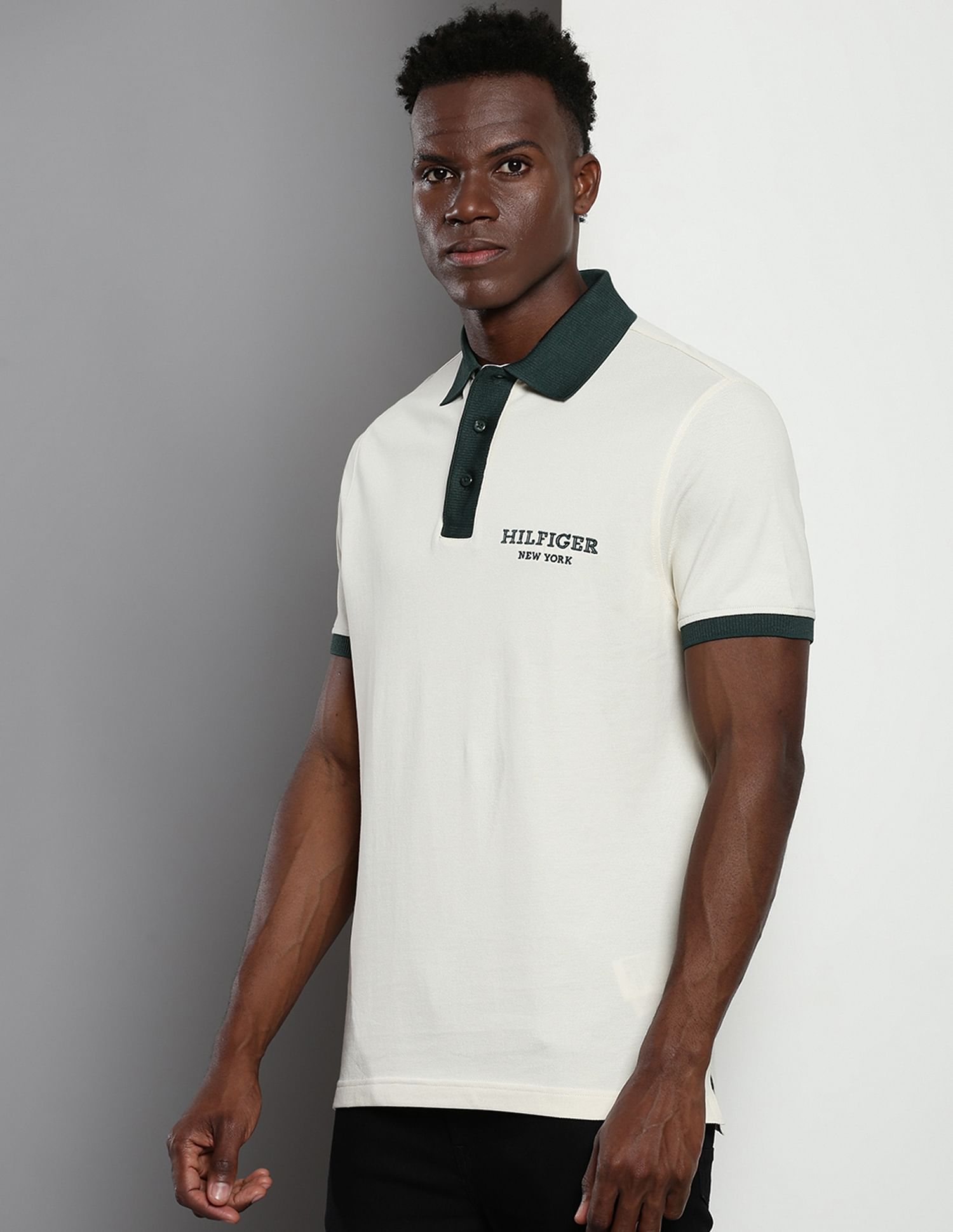 Tommy Hilfiger Embroidered Monotype Ringer Polo Shirt