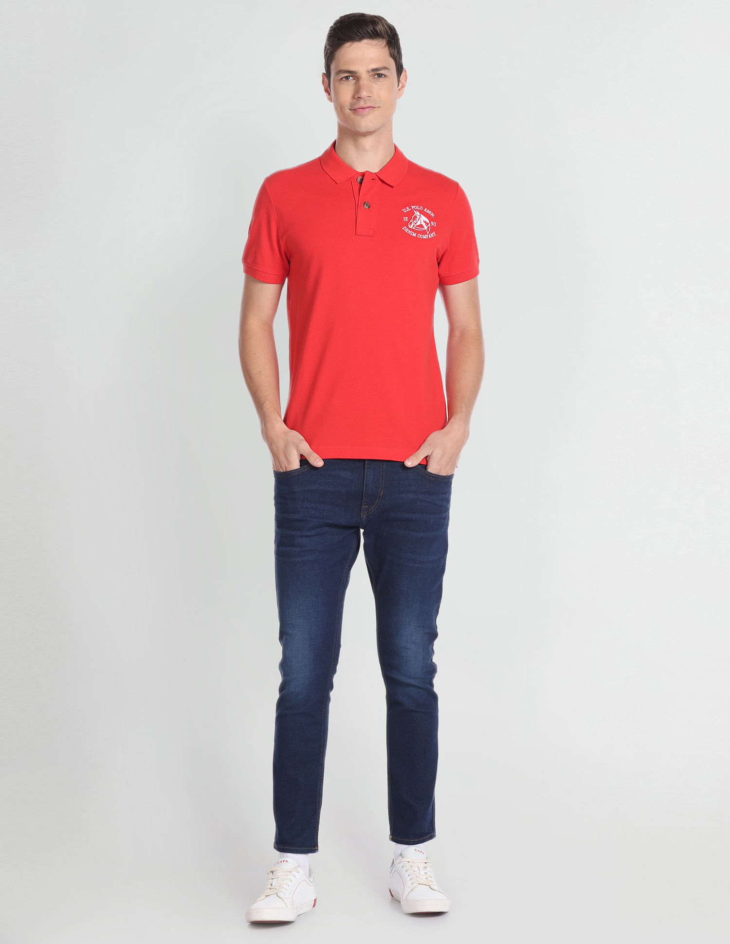 U.S. Polo Assn. Denim Co. Henry Cropped Fit Blue Jeans