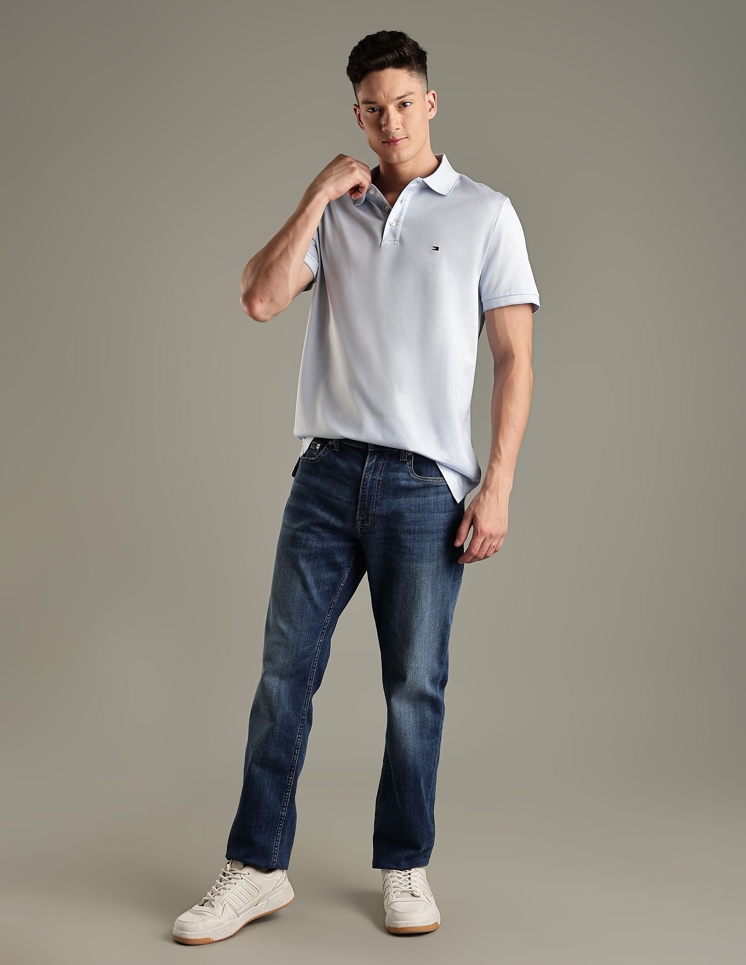Tommy Hilfiger Solid Regular-Fit Cotton Polo Shirt