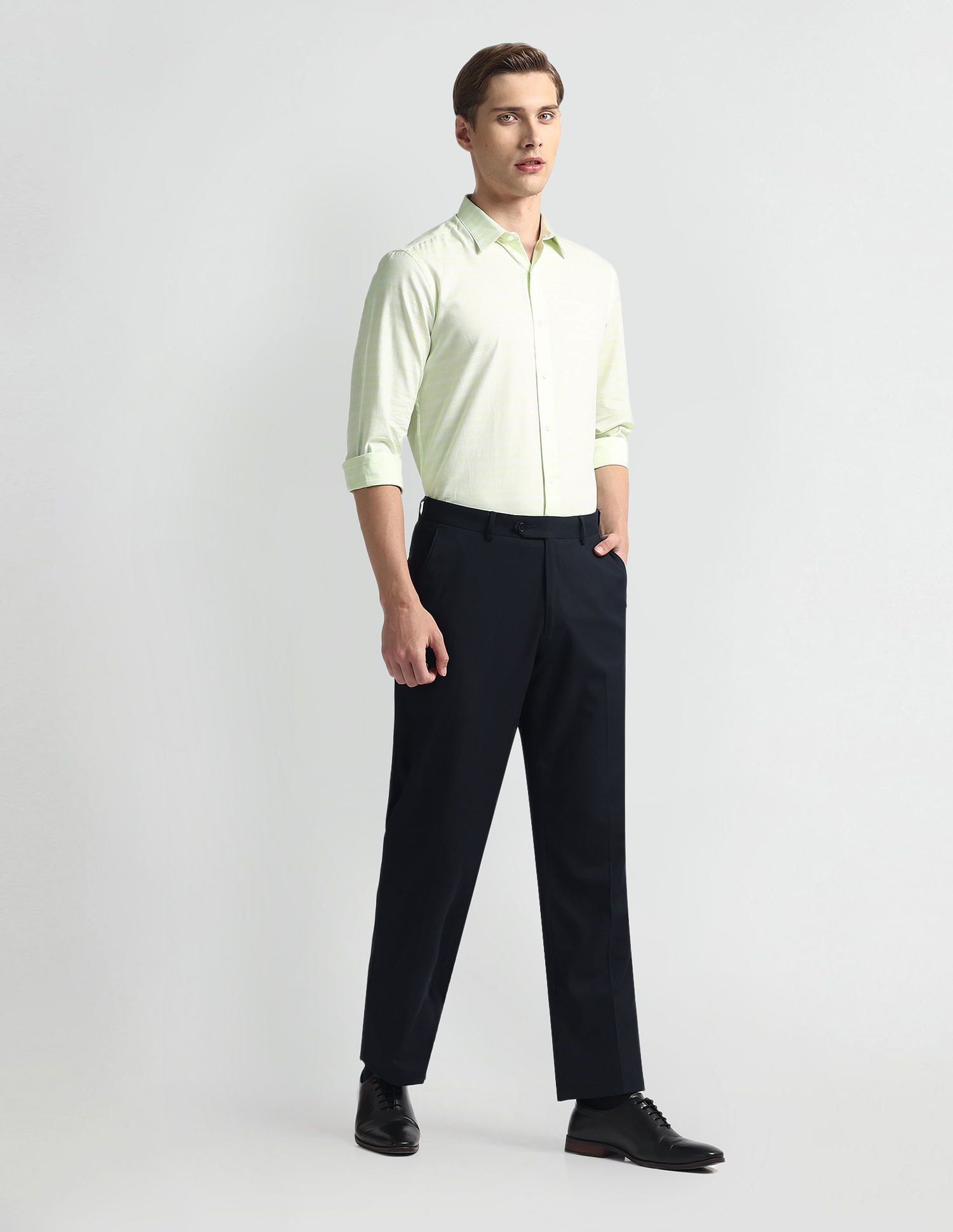 Arrow Newyork Horizontal Stripe Slim Fit Shirt