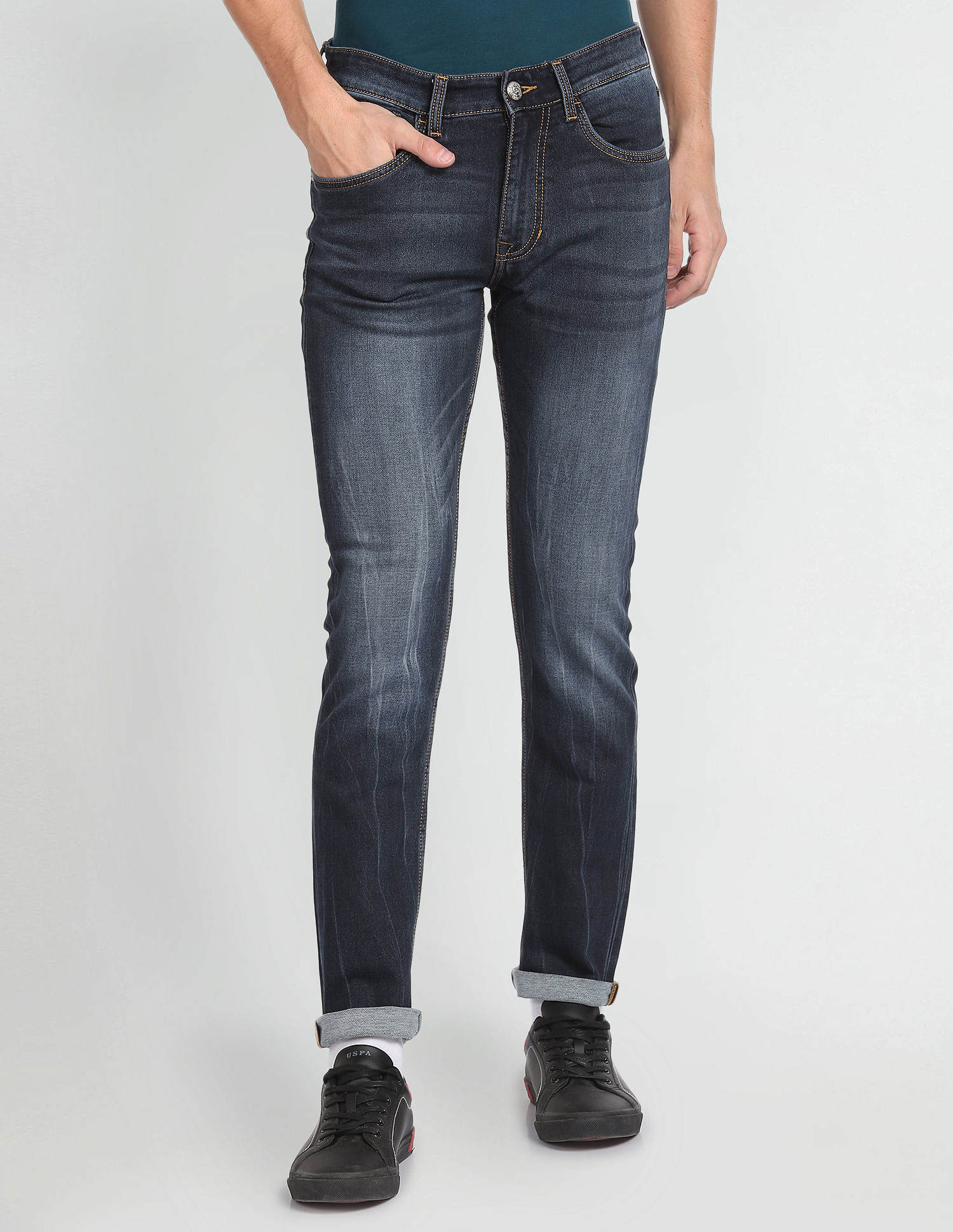 U.S. Polo Assn. Denim Co. Slim Tapered Fit Blue Jeans