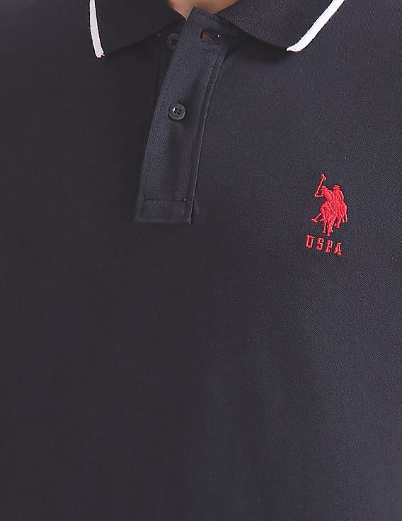 U.S. Polo Assn. Solid Lycra Polo Shirt