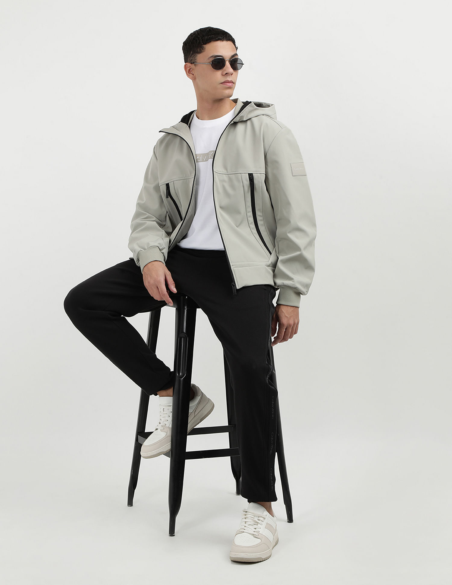 Calvin Klein Jeans Slim Fit Solid Casual Jacket