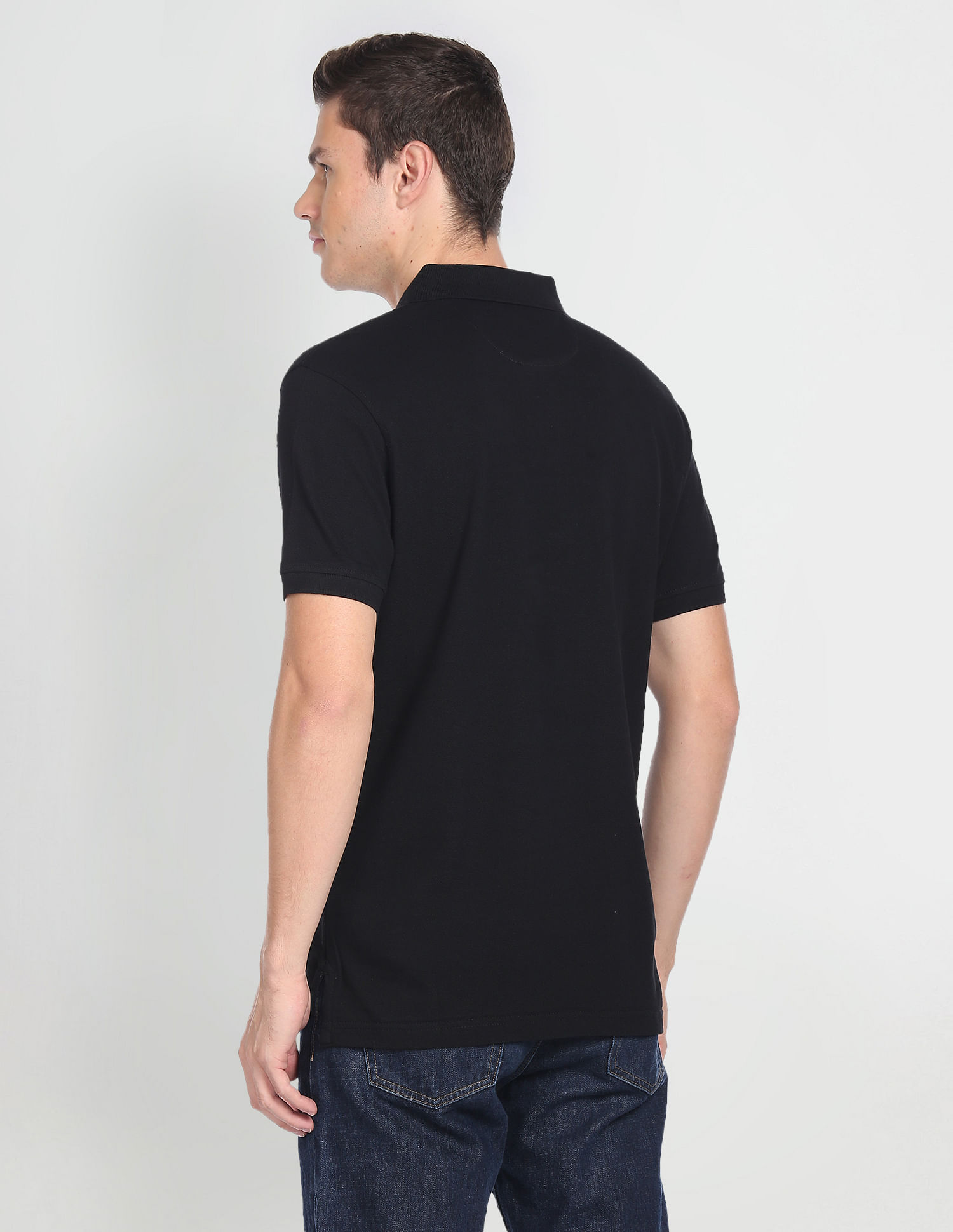 Arrow Sports Horizontal Stripe Cotton Polo Shirt