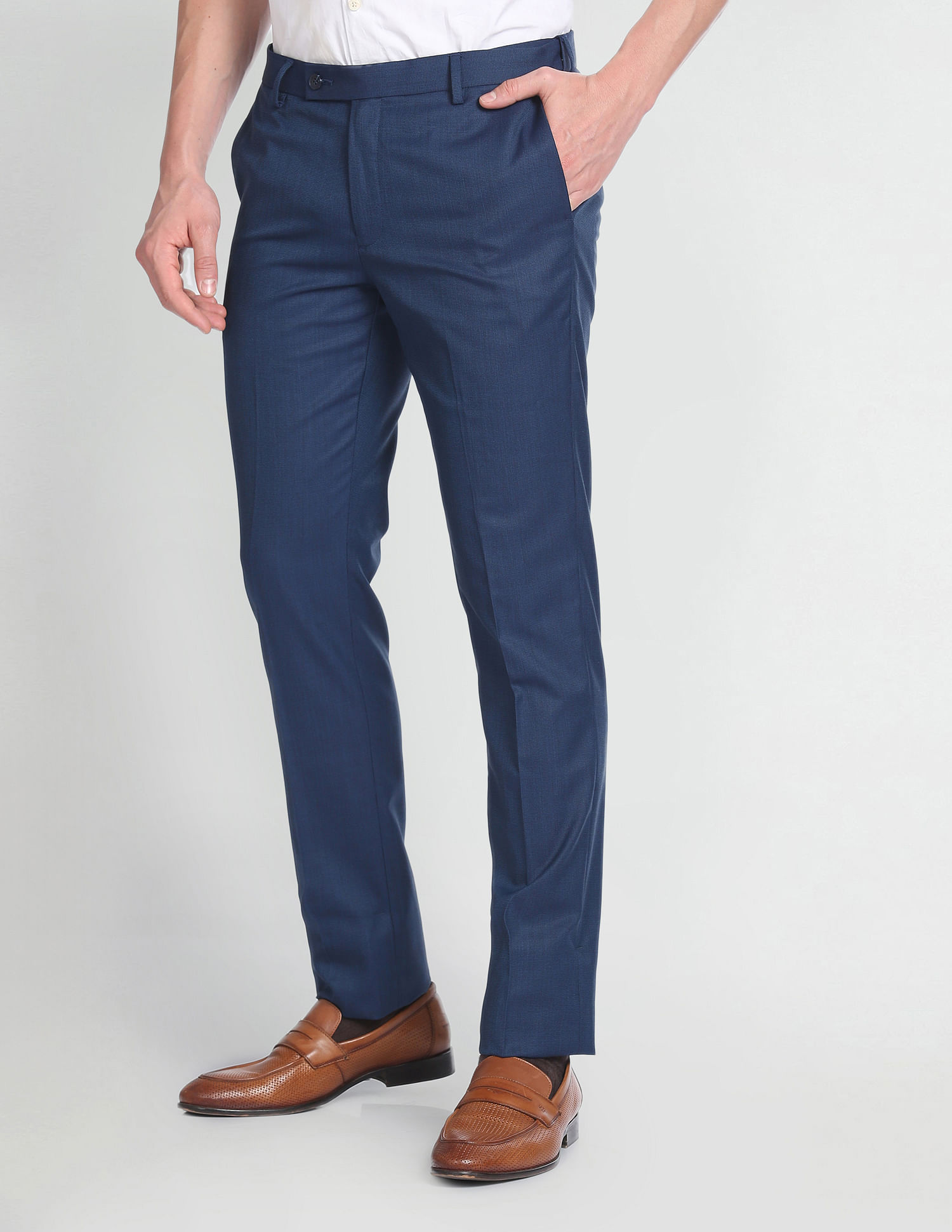 Arrow Patterned Dobby Autoflex Trousers