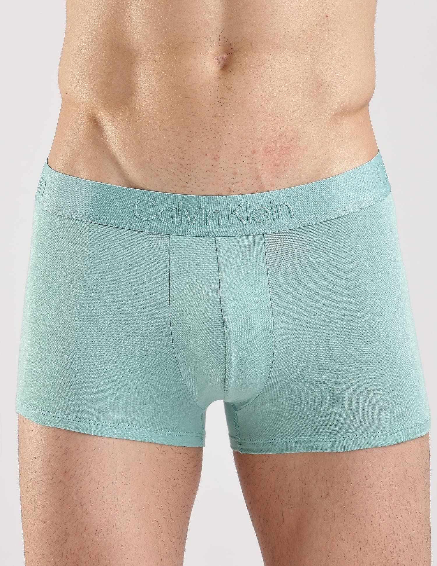 Calvin Klein Underwear Blue Solid Low Rise Trunk