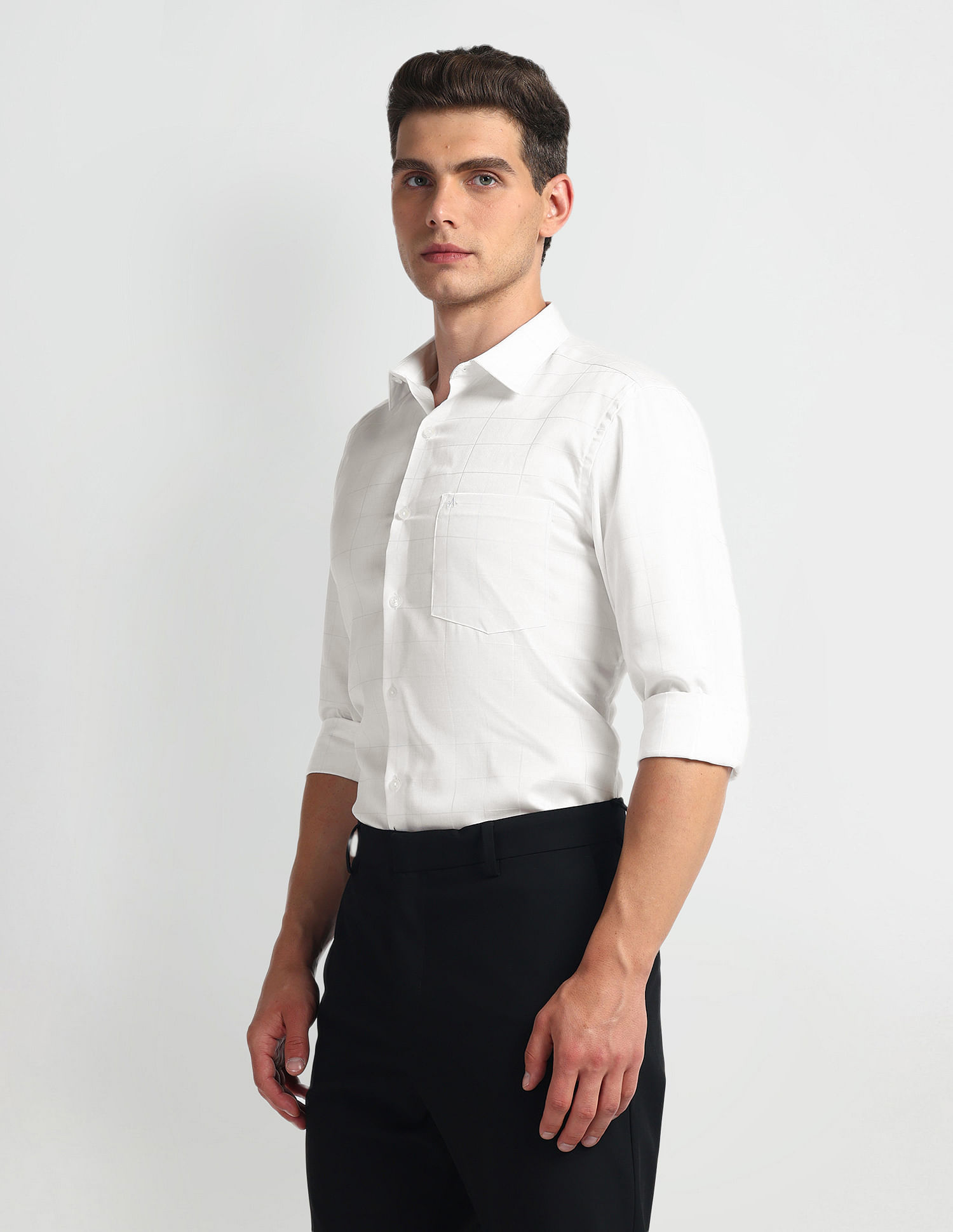 Arrow Grid Tattersall Check Cotton Shirt