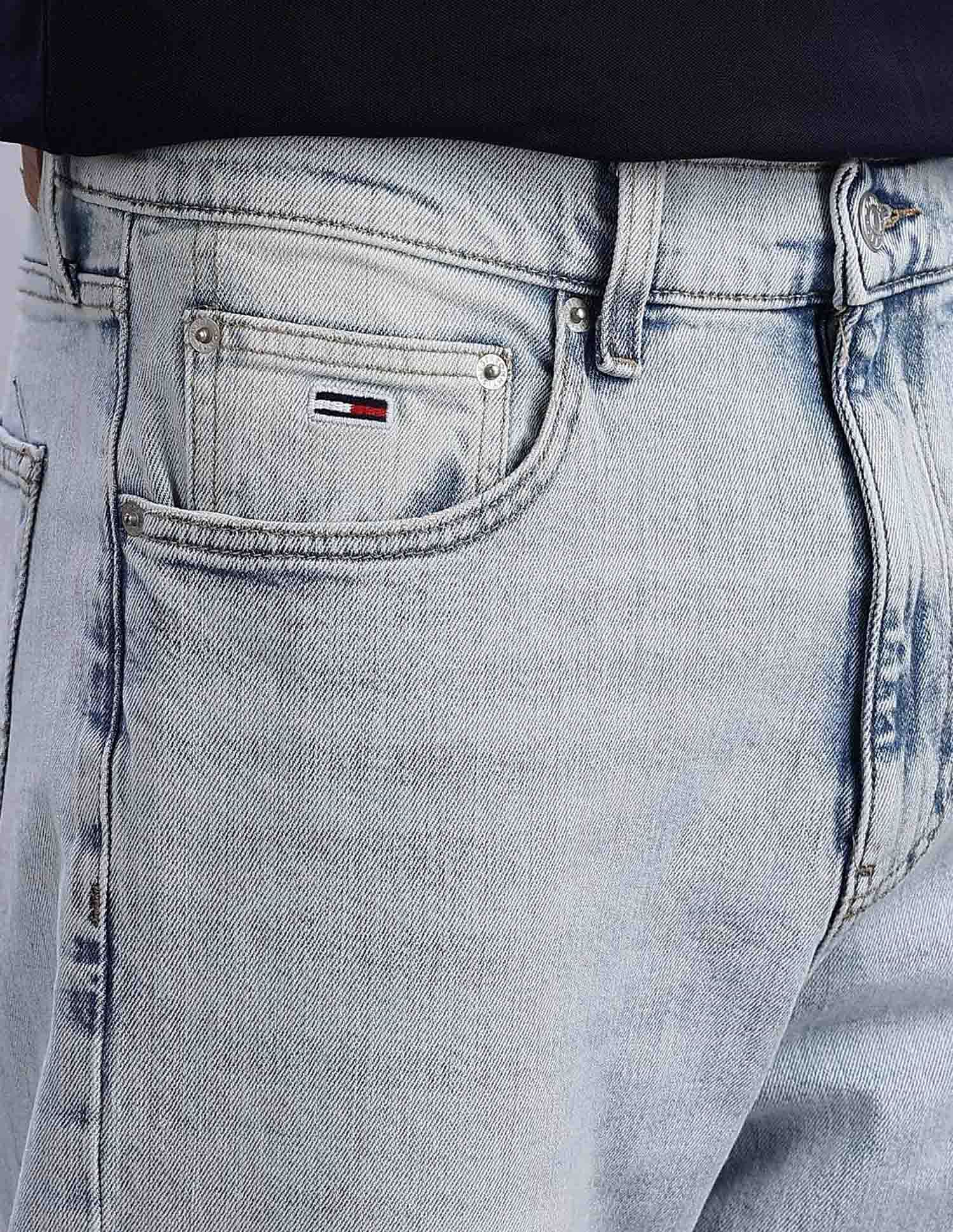 Tommy Hilfiger Light Washed Regular Fit Low Rise Jeans