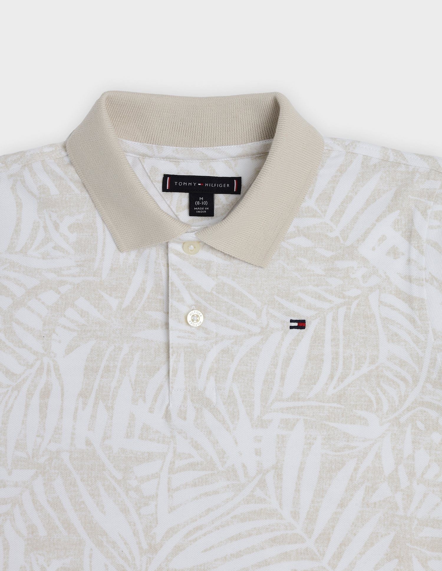 Tommy Hilfiger Kids Boys Printed Regular Fit Cotton Polo T-Shirt