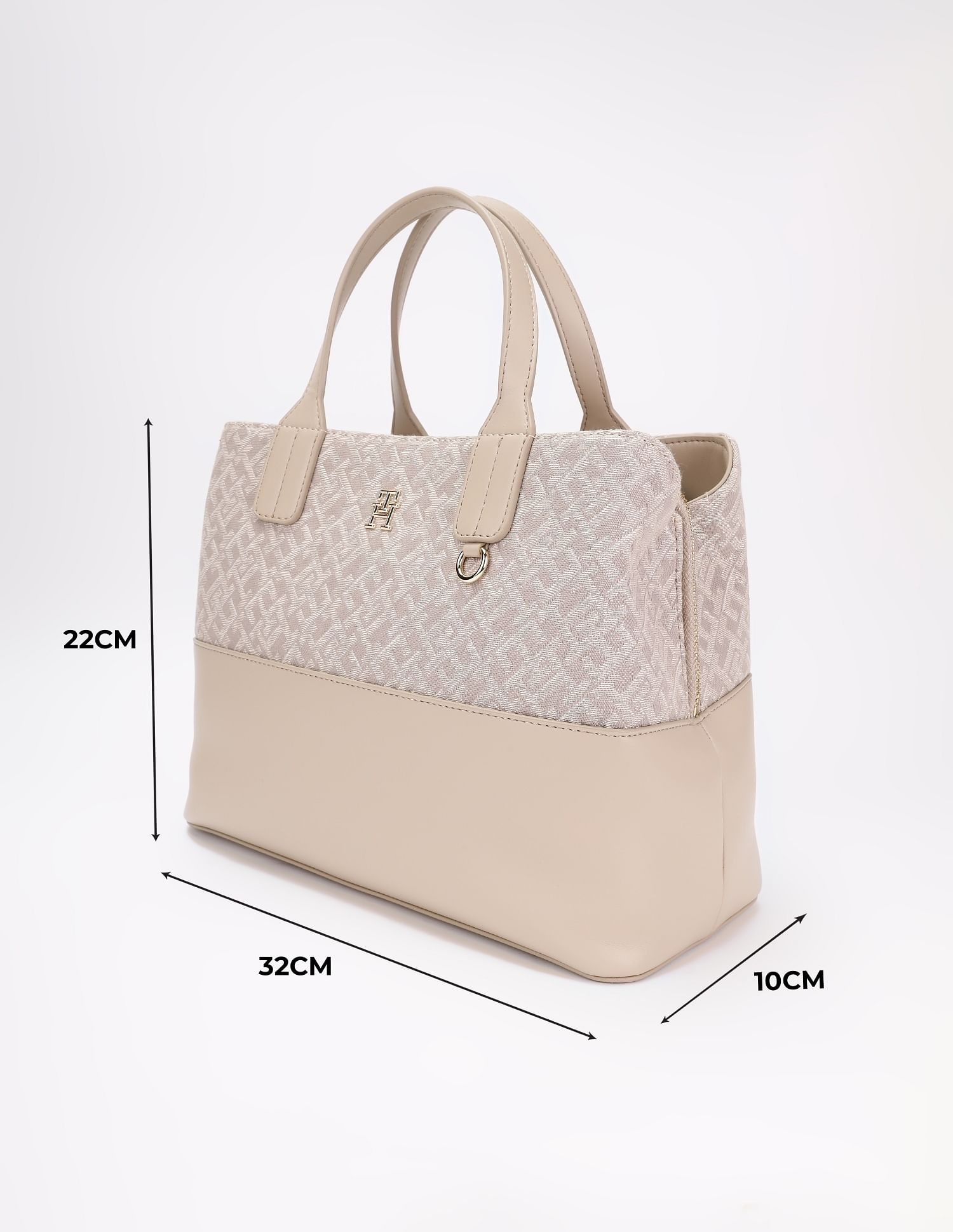 Tommy Hilfiger Logo Brown Pu Handbag