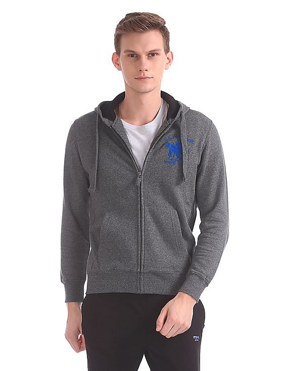 U.S. Polo Assn. Heathered Hooded Sweatshirt