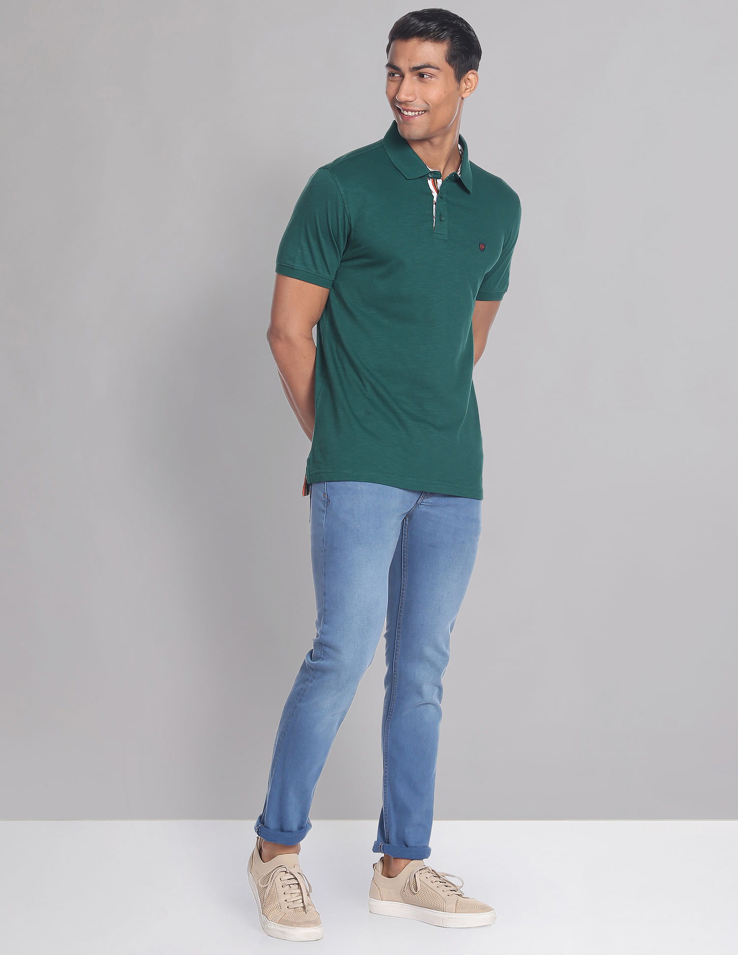 AD by Arvind Heathered COOL-IT Real Deal Polo Shirt