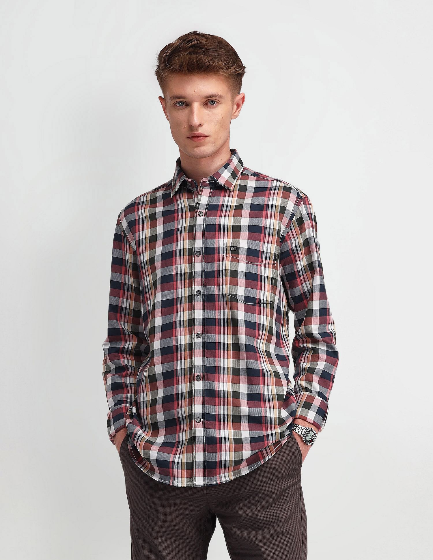 Arrow Sports Pure Cotton Manhattan Slim Shirt