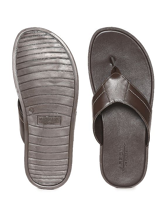 Arrow Men Brown Broad V-Strap Matthew Sandals