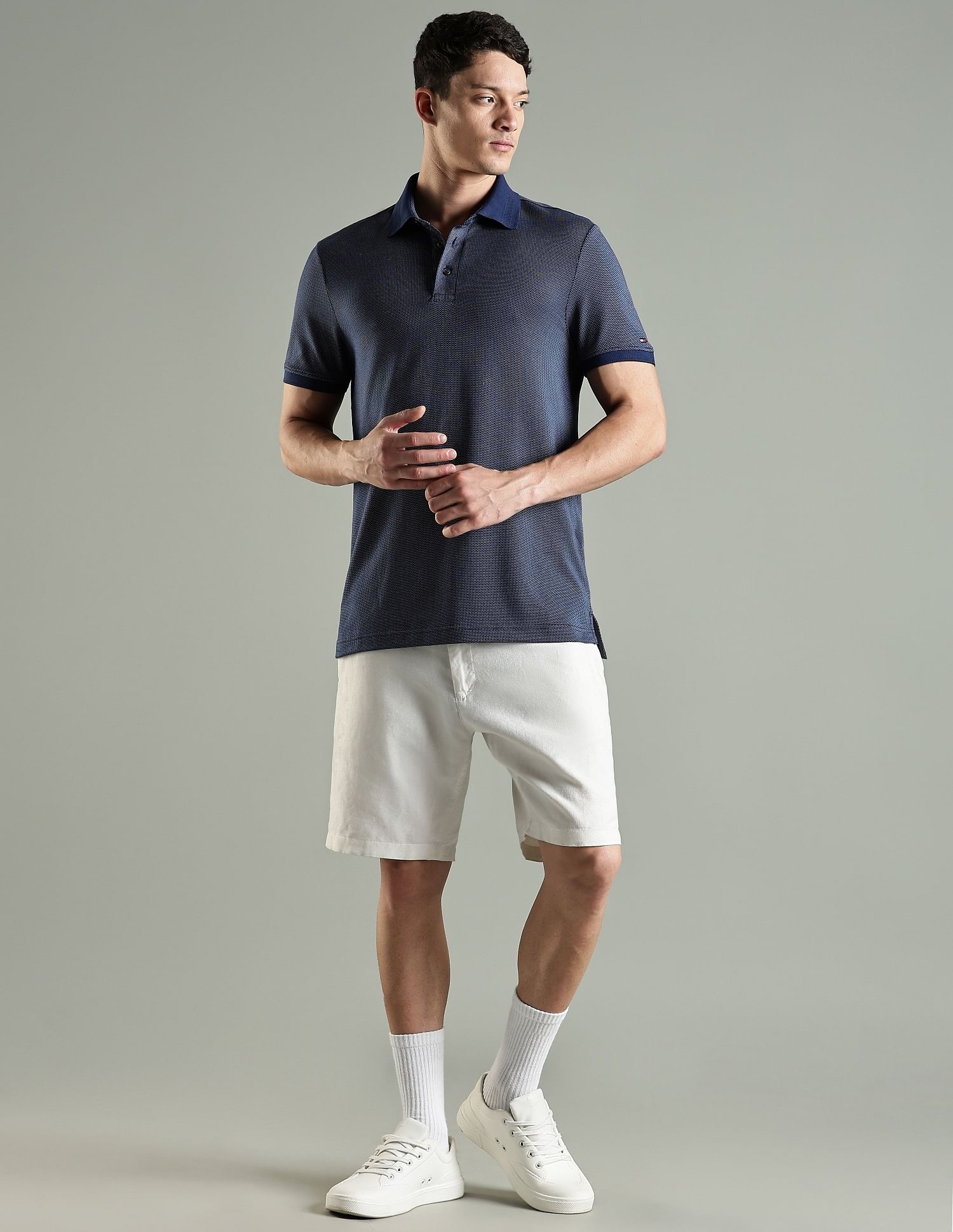 Tommy Hilfiger Kids Printed Regular Fit Cotton Polo T-Shirt