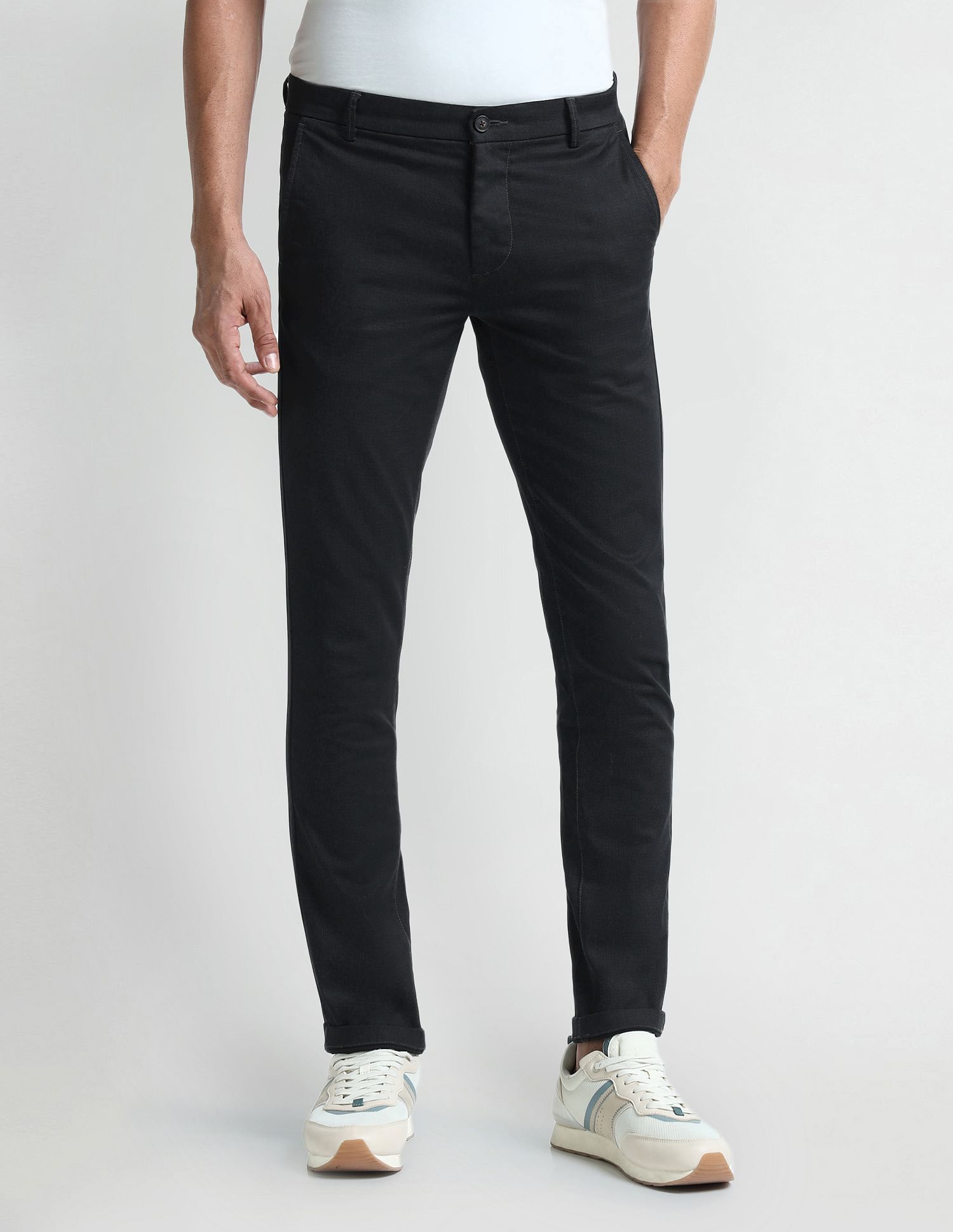 Arrow Sport Slim Fit Geometric Patterned Trousers