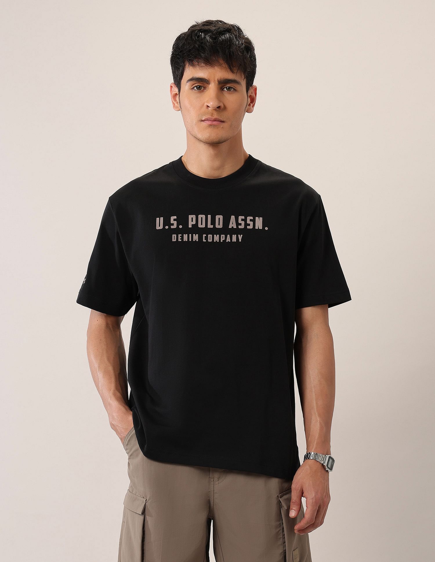 U.S. Polo Assn. Denim Co. Brand Printed Oversized Fit T-Shirt