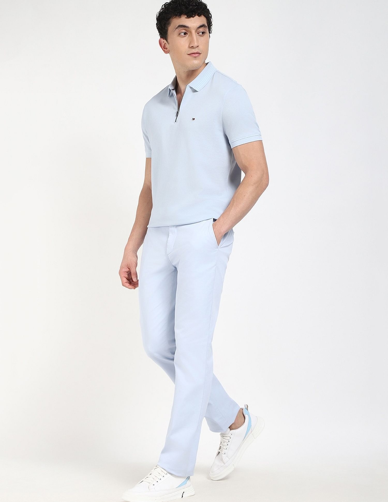 Tommy Hilfiger Solid Regular-Fit Cotton Polo Shirt