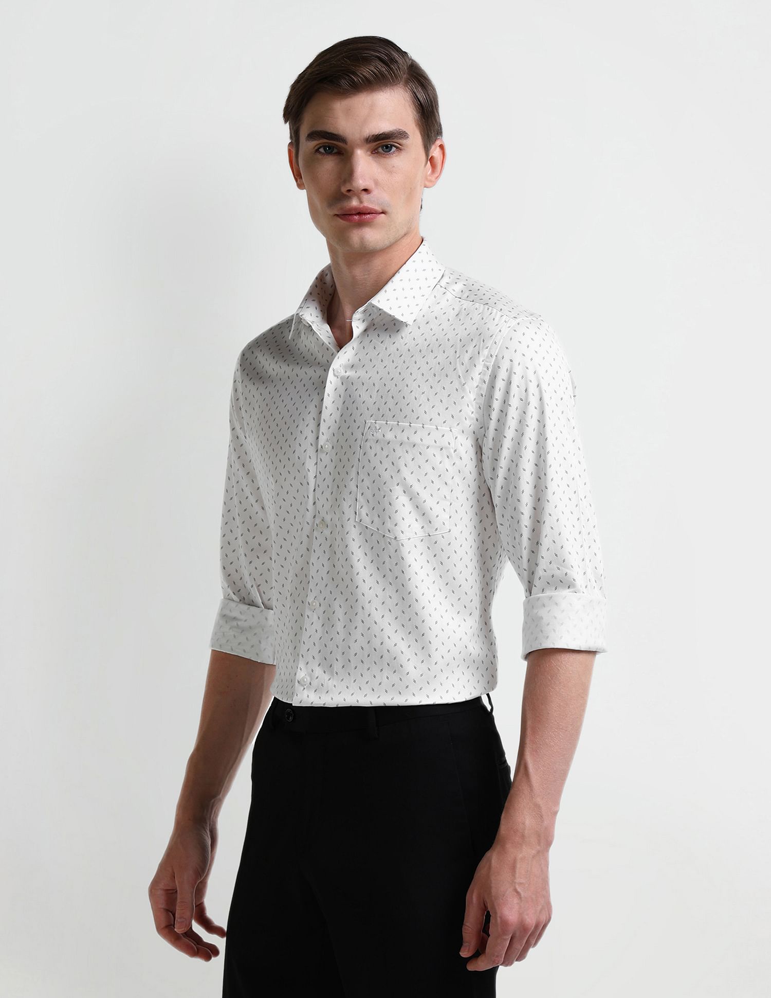 Arrow Manhattan Slim Fit Satin Shirt