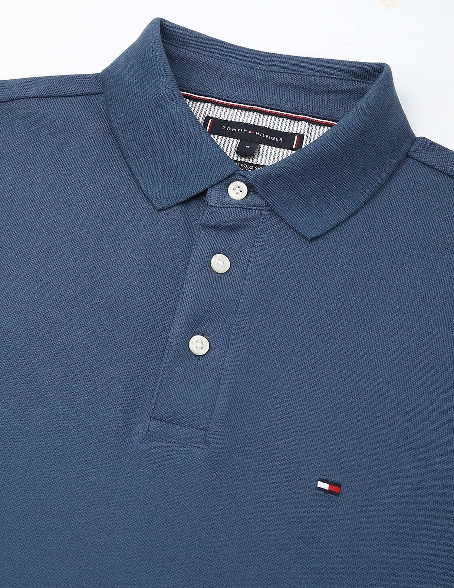 Tommy Hilfiger Solid Slim-Fit Cotton Polo Shirt