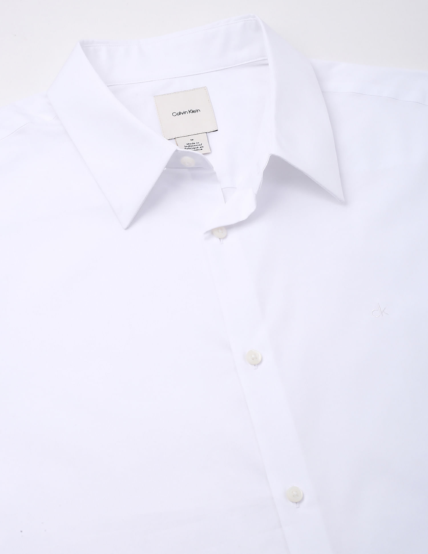 Calvin Klein Solid Stretch Slim Fit Shirt