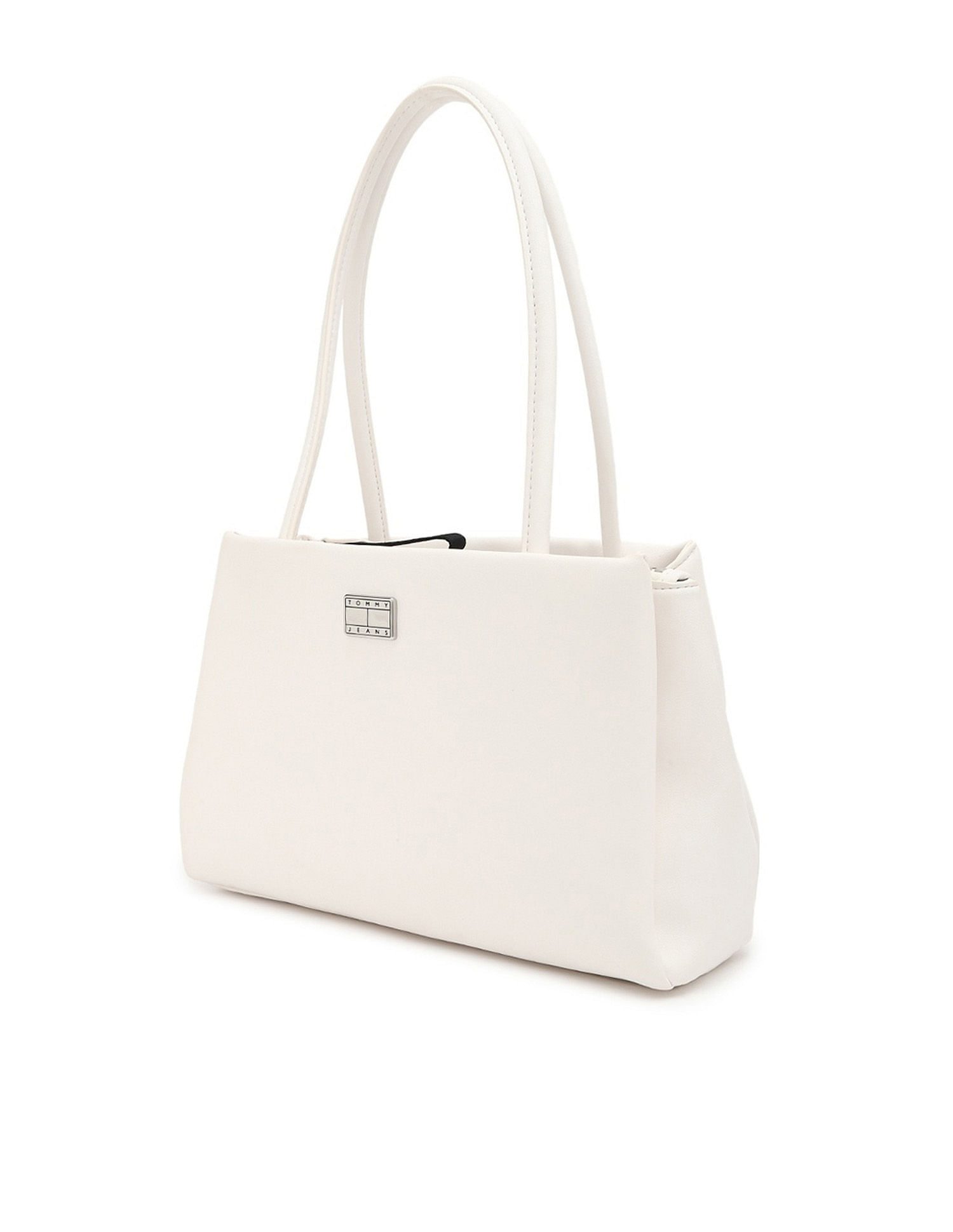 Tommy Hilfiger Solid White Pu Shoulder Bag