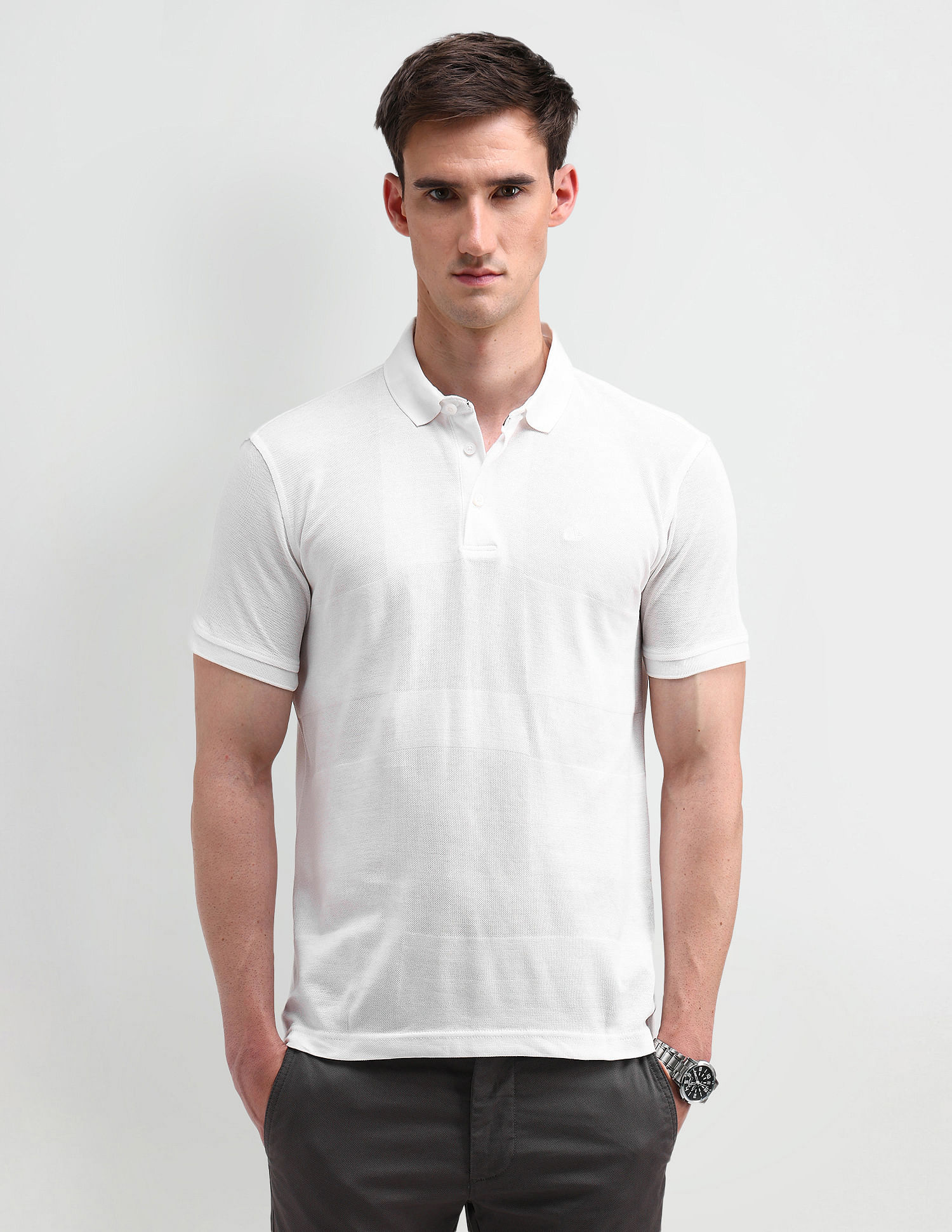 Arrow Textured Regular Polo Shirt