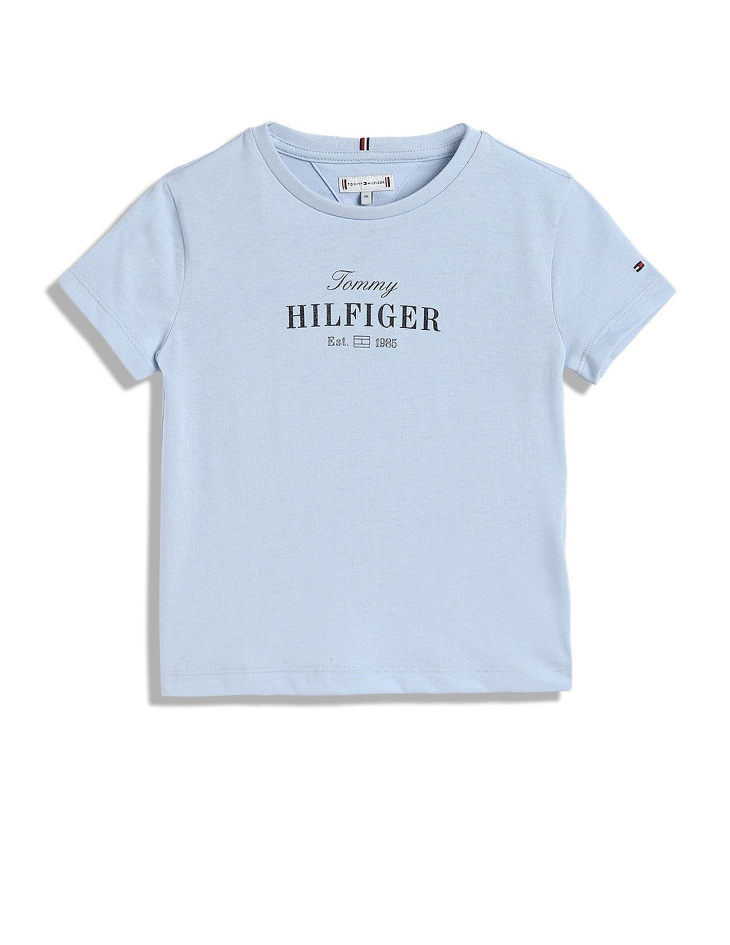Tommy Hilfiger Girls Blue Logo T-Shirt