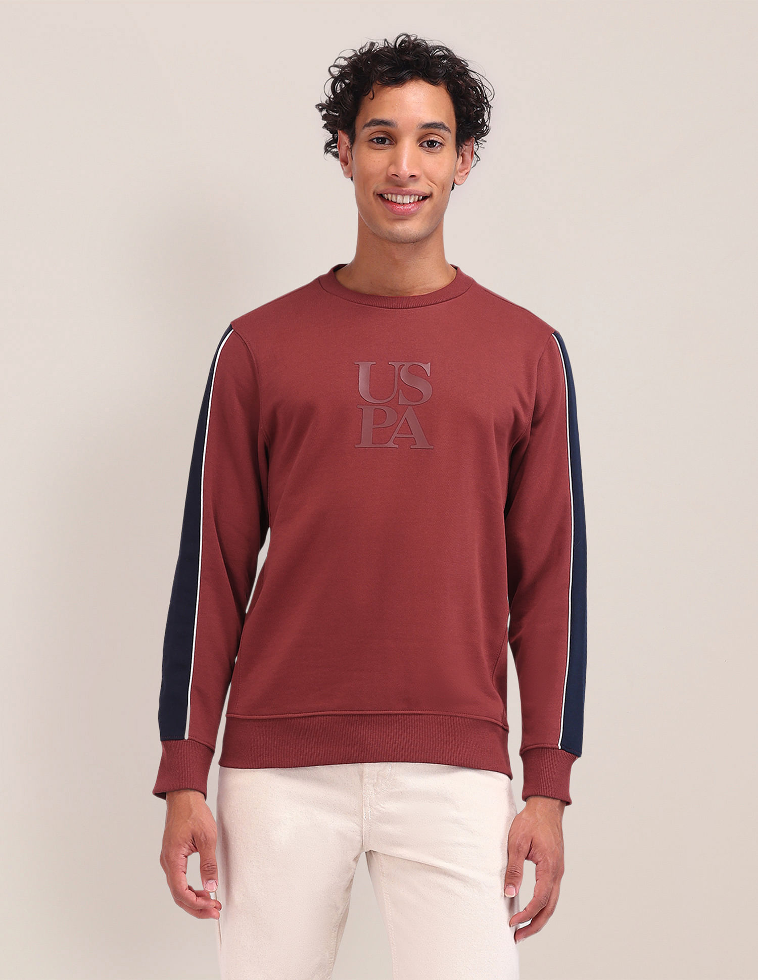 U.S. Polo Assn. Brand Printed Regular Fit Sweatshirt